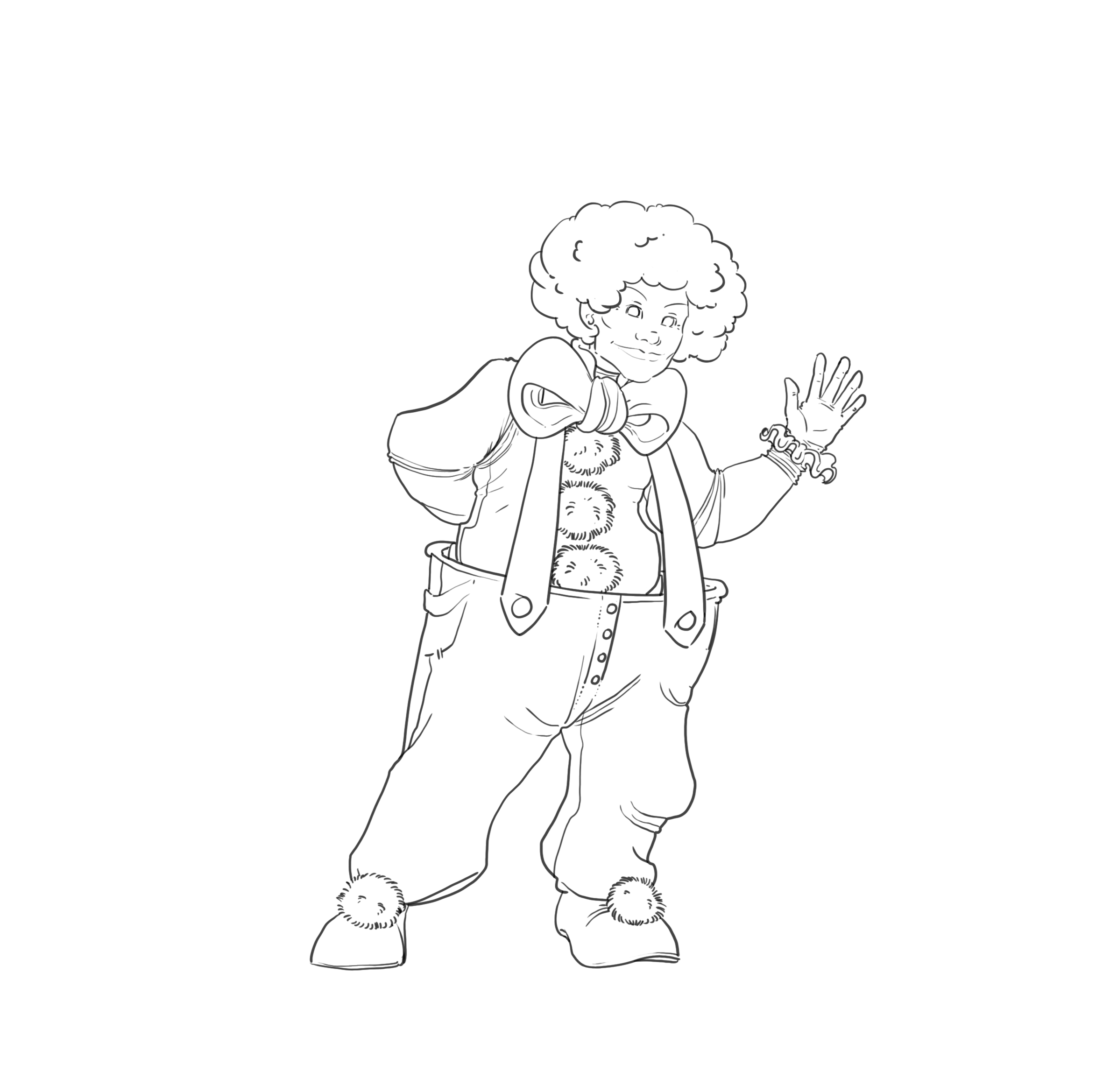 mettre le dessin de clown au propre