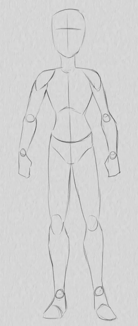 dessiner la base d’un personnage en contre-plongée