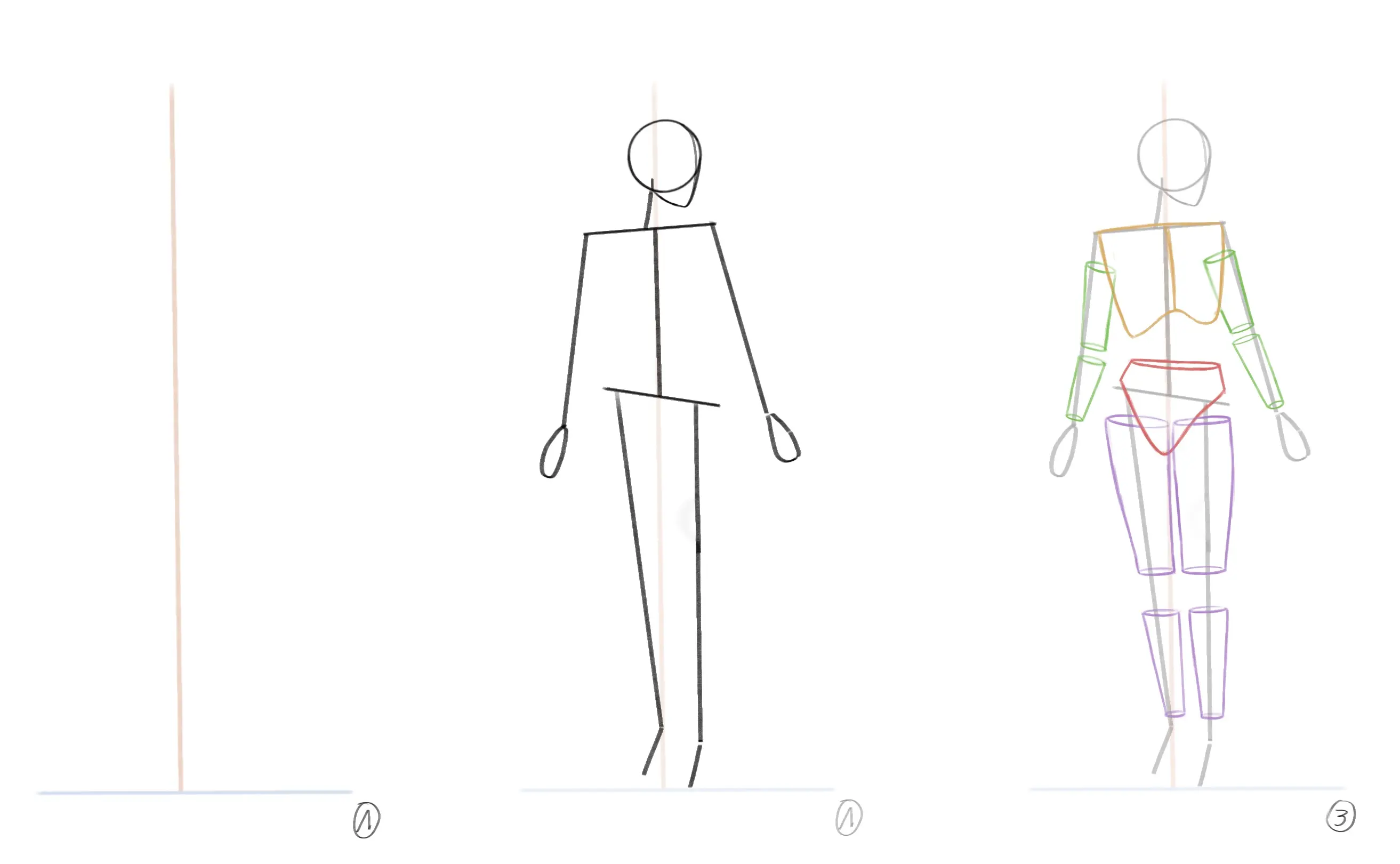 dessiner la base du corps d’une femme