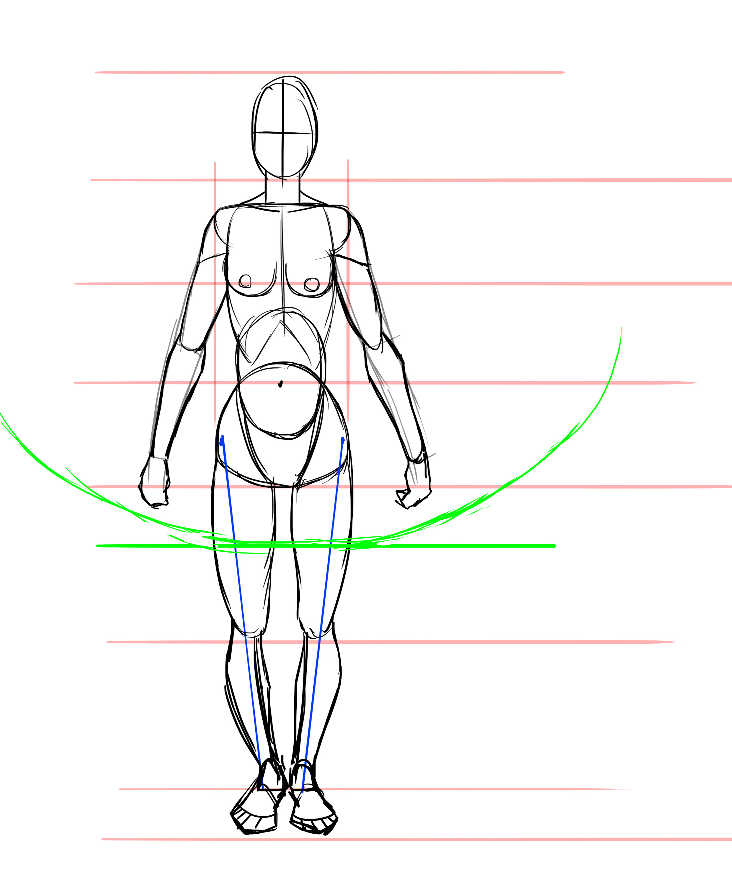 dessiner les bras d’une femme de face 5