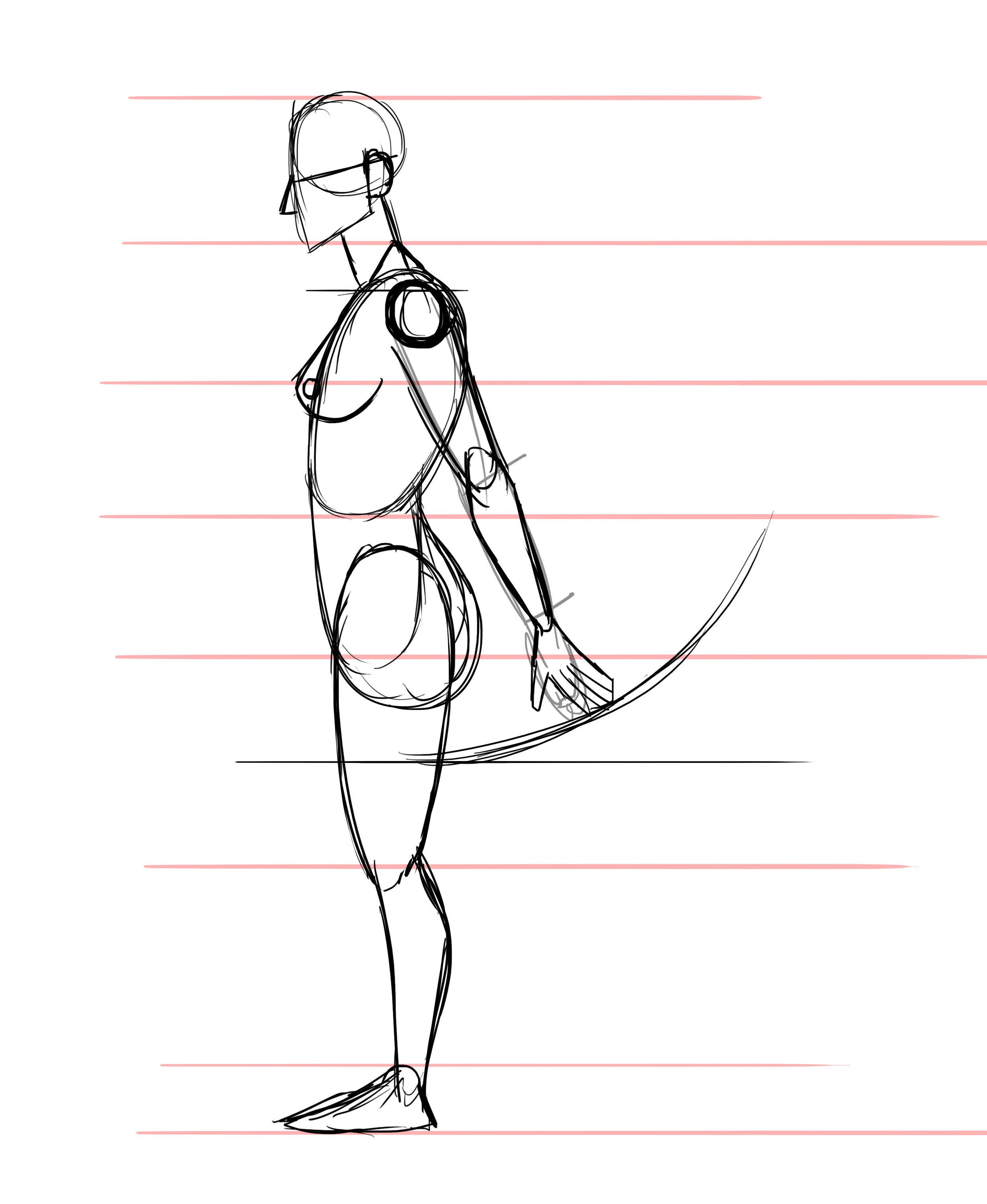 dessiner la poitrine d’une femme de profil