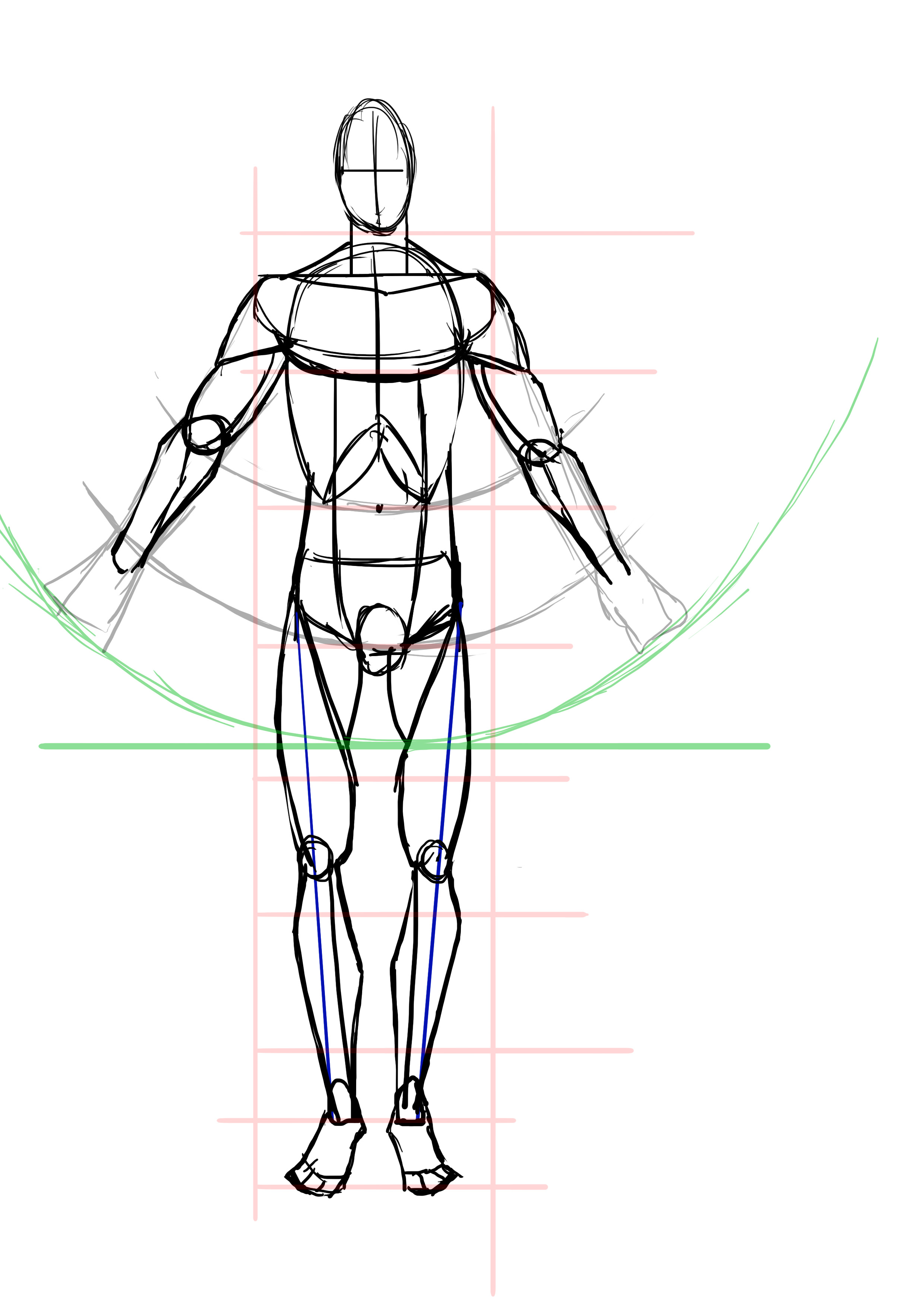 dessiner les avant-bras d’un homme de face