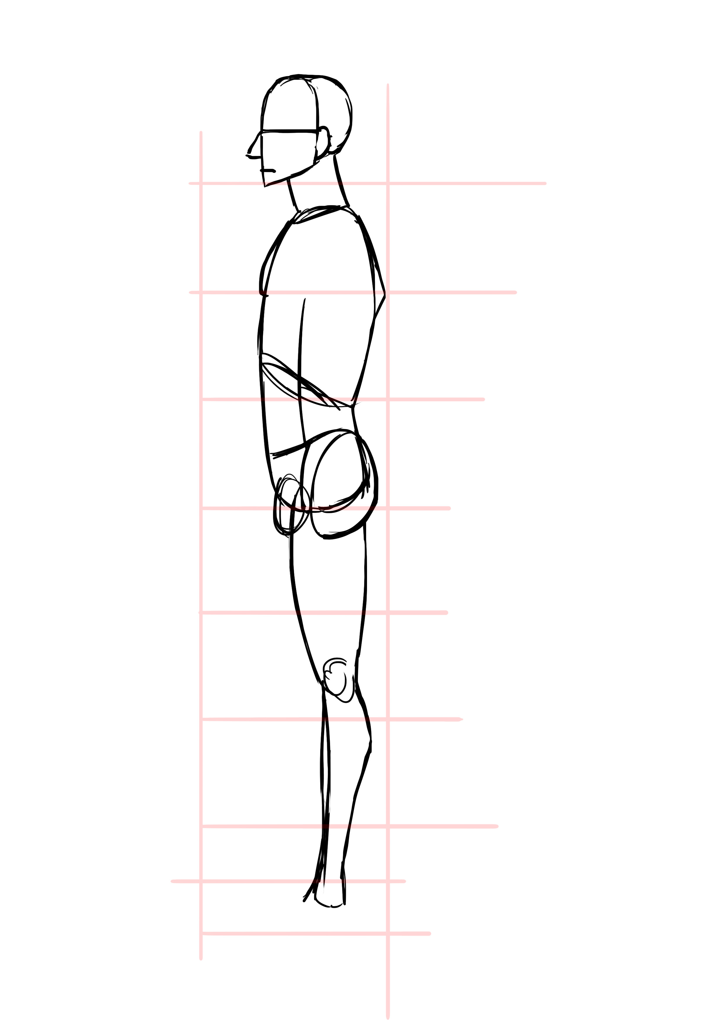 dessiner le tibia d’un homme de profil