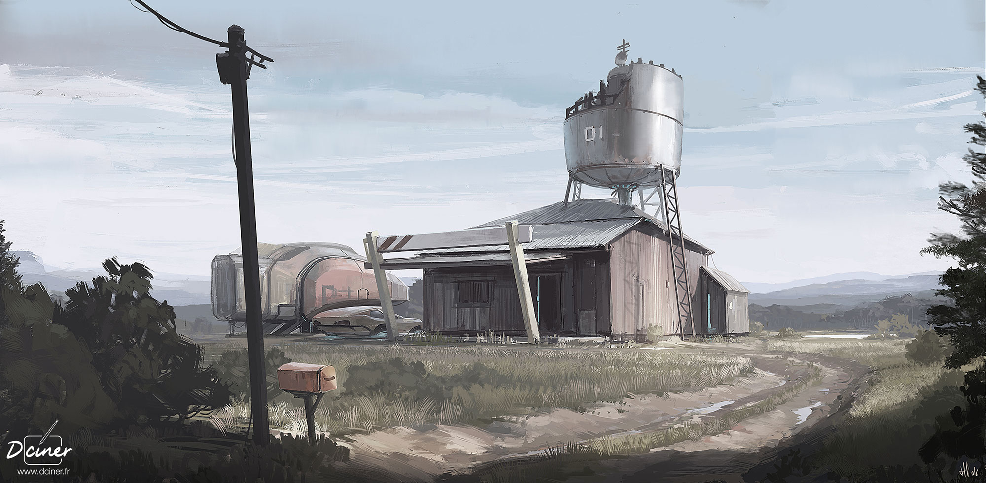 Dessin avec faible saturation des couleurs