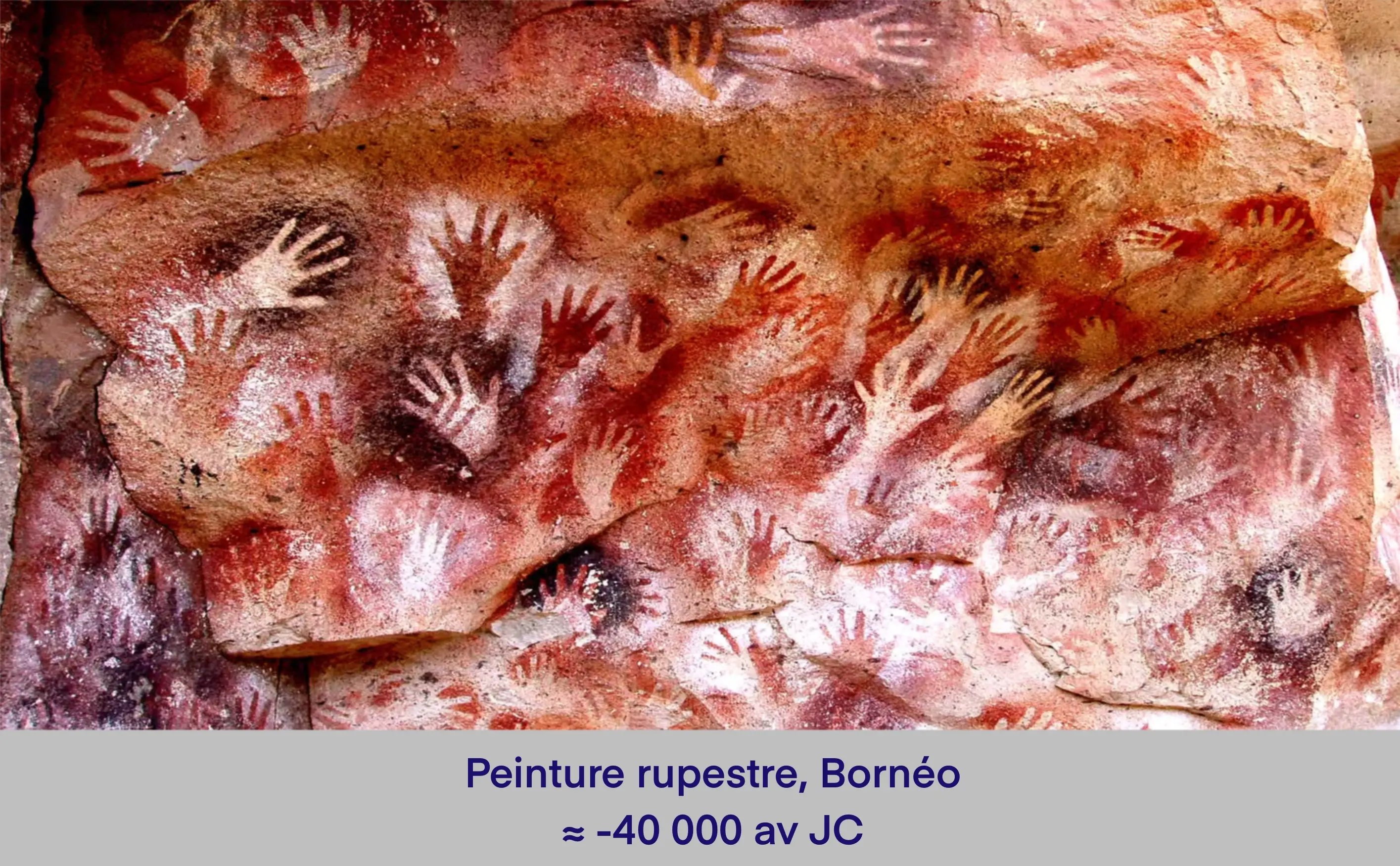 Prehistory, cave painting, Borneo cave