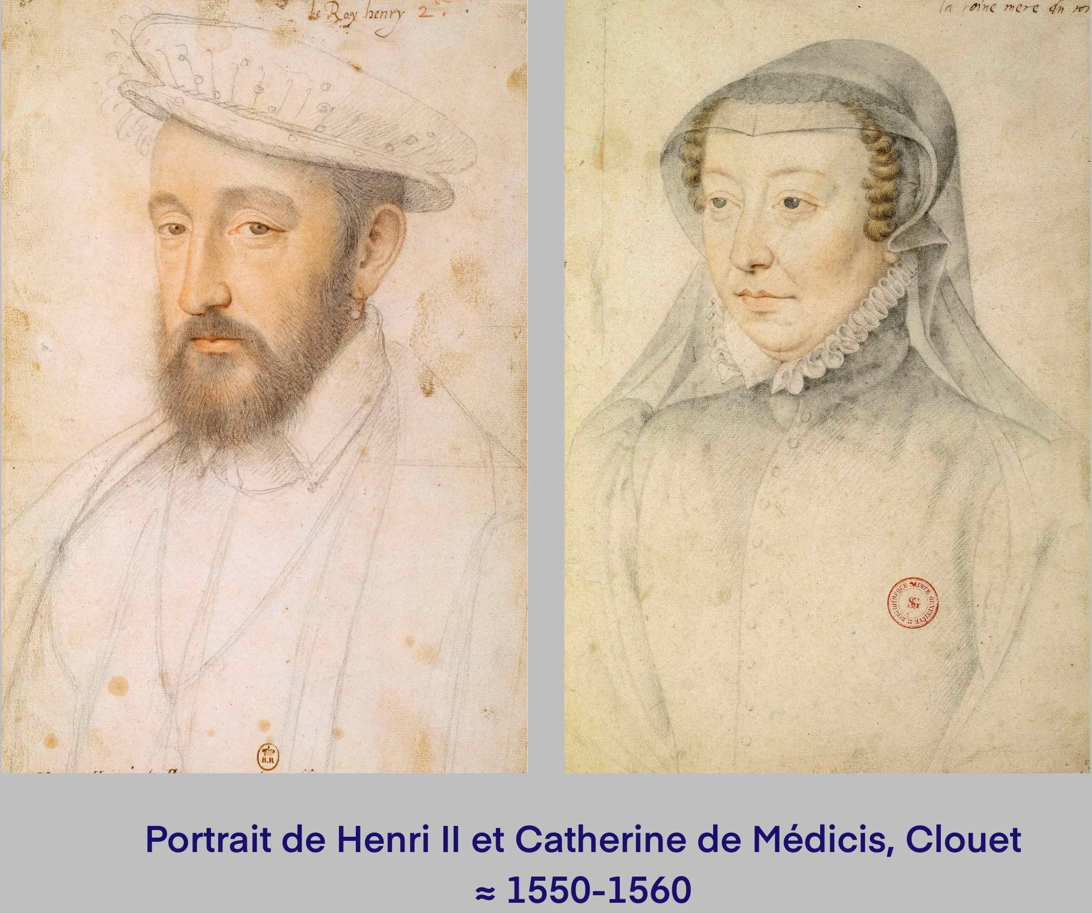 Renaissance, portrait of Henry II and Catherine de Medici, Clouet