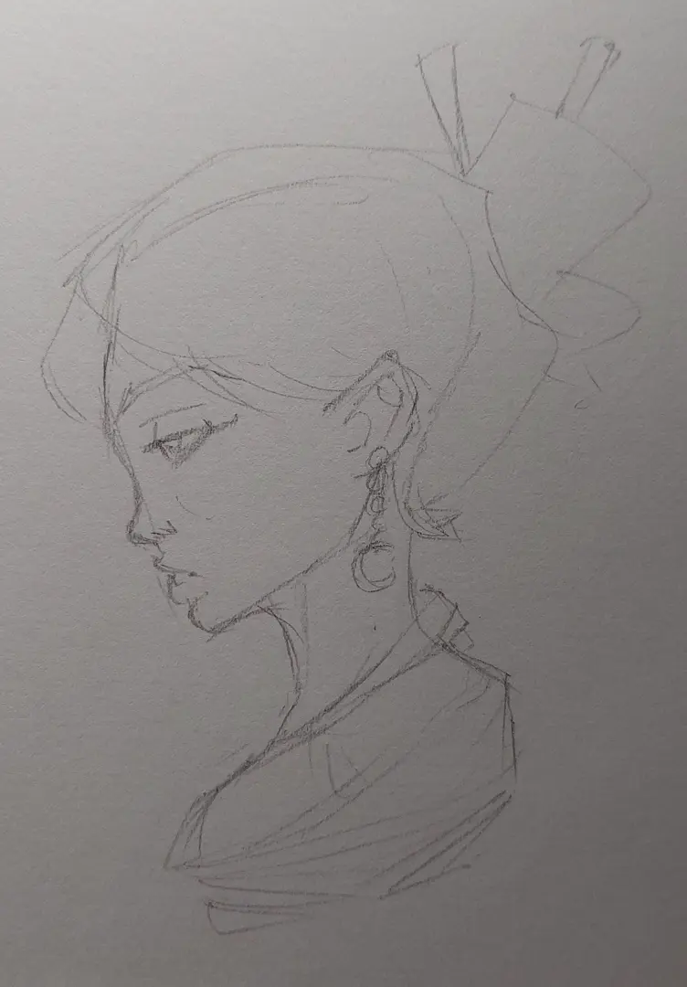 dessiner un croquis au crayon graphite