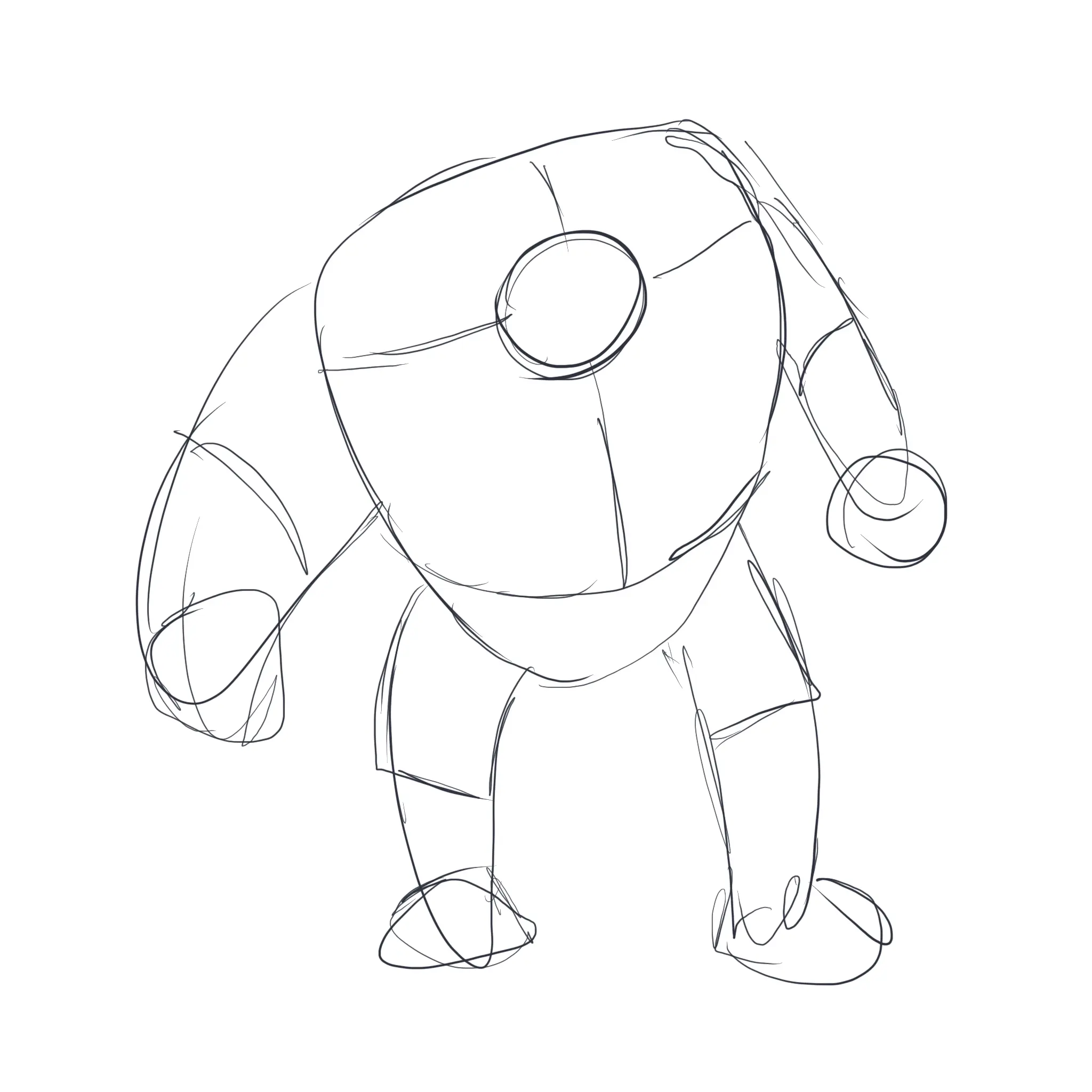 dessin du corps d’une créature fantastique