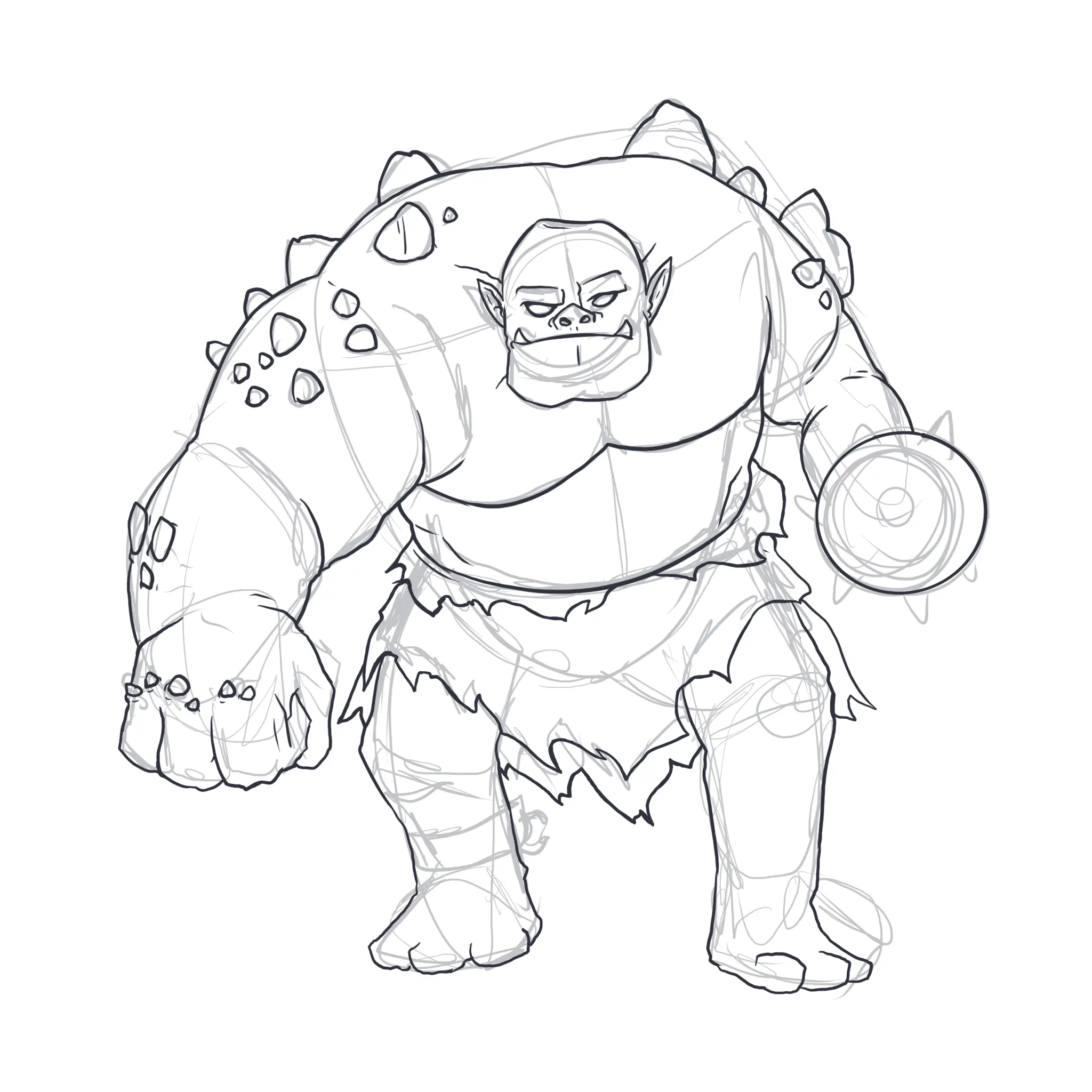 dessin des détails d’une créature fantastique