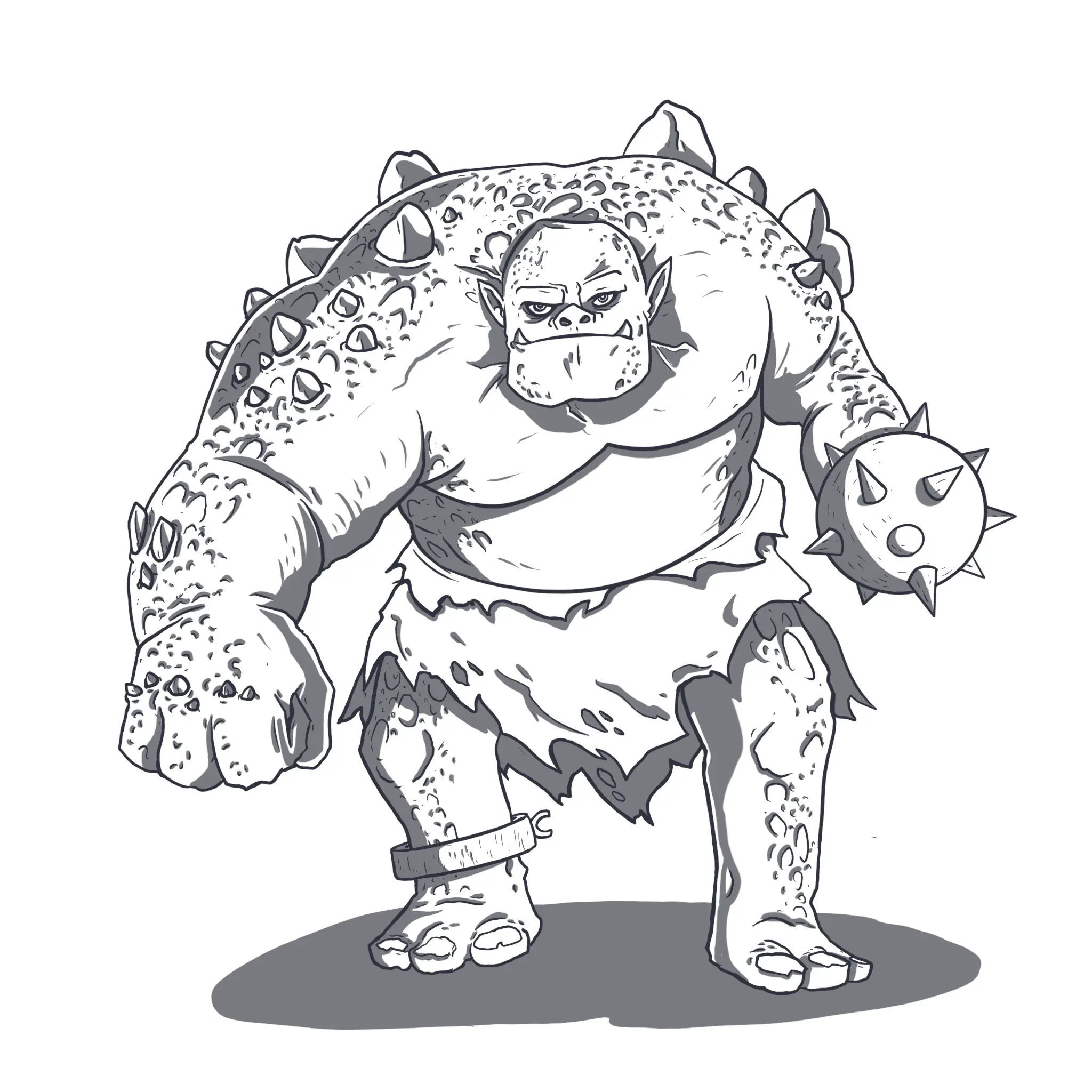 dessin des ombres d’une créature fantastique