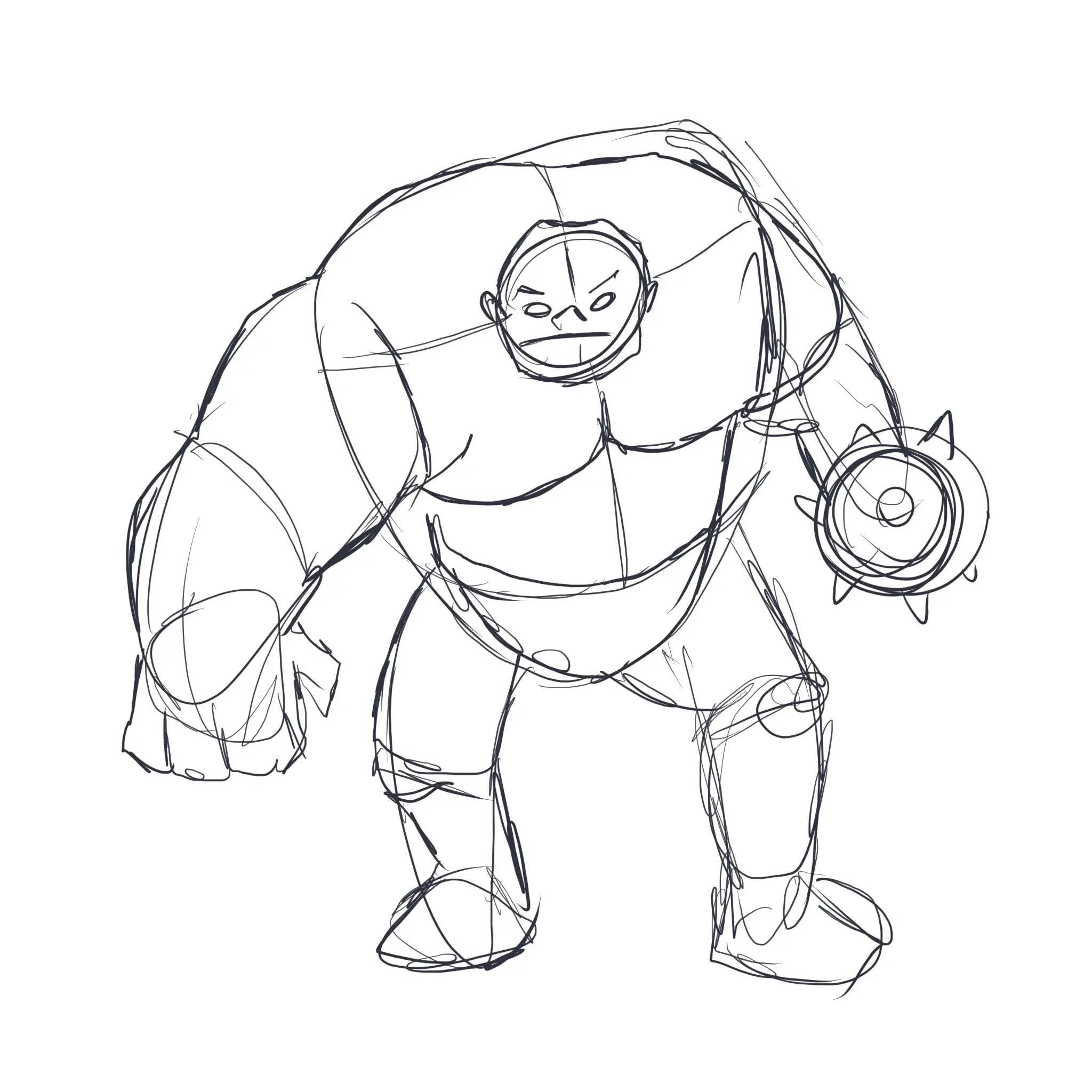 dessin du visage d’une créature fantastique