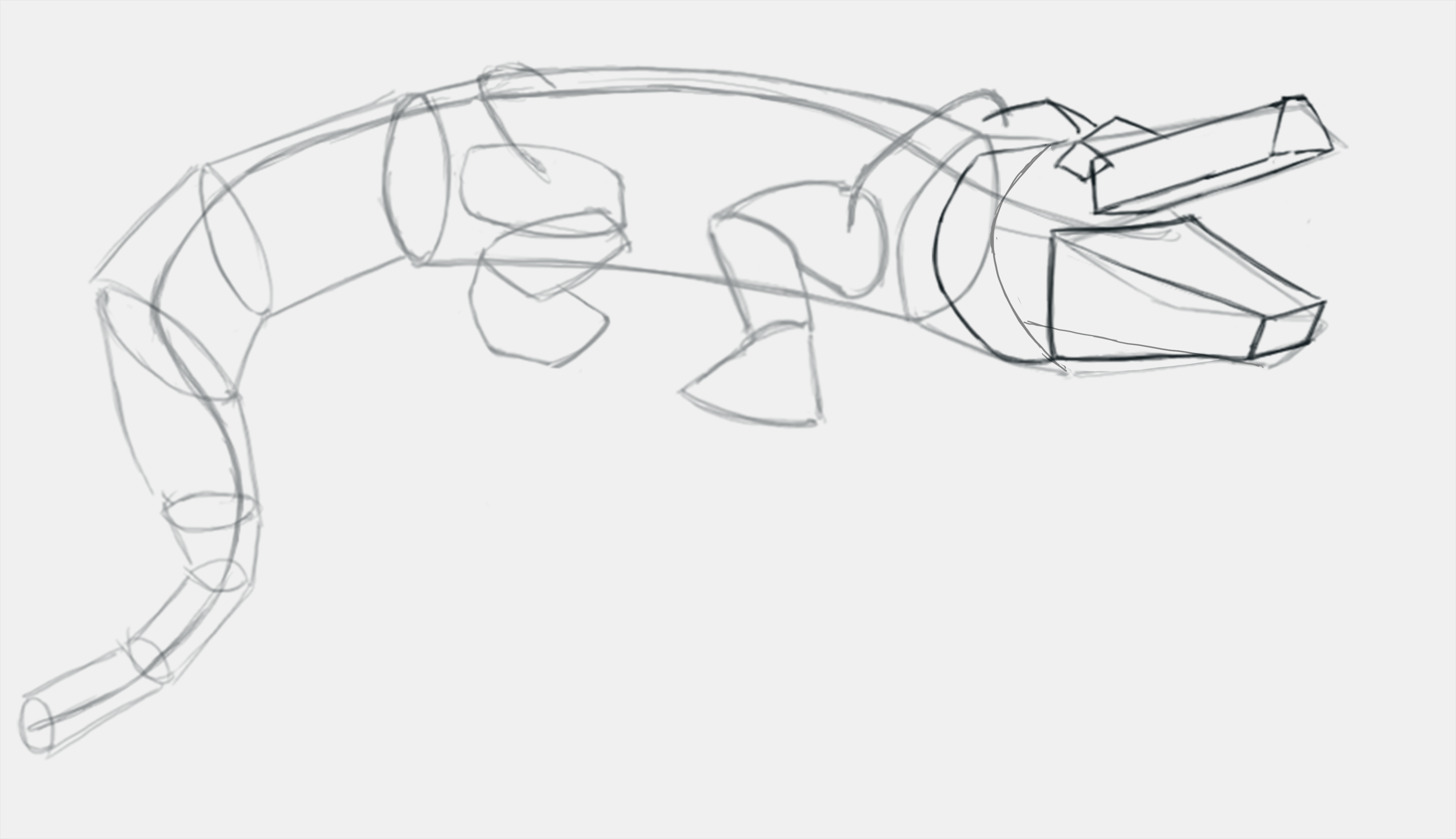 dessiner un crocodile étape 12