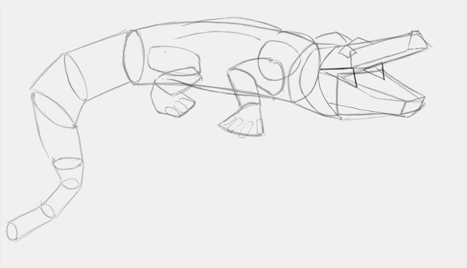 dessiner un crocodile étape 13