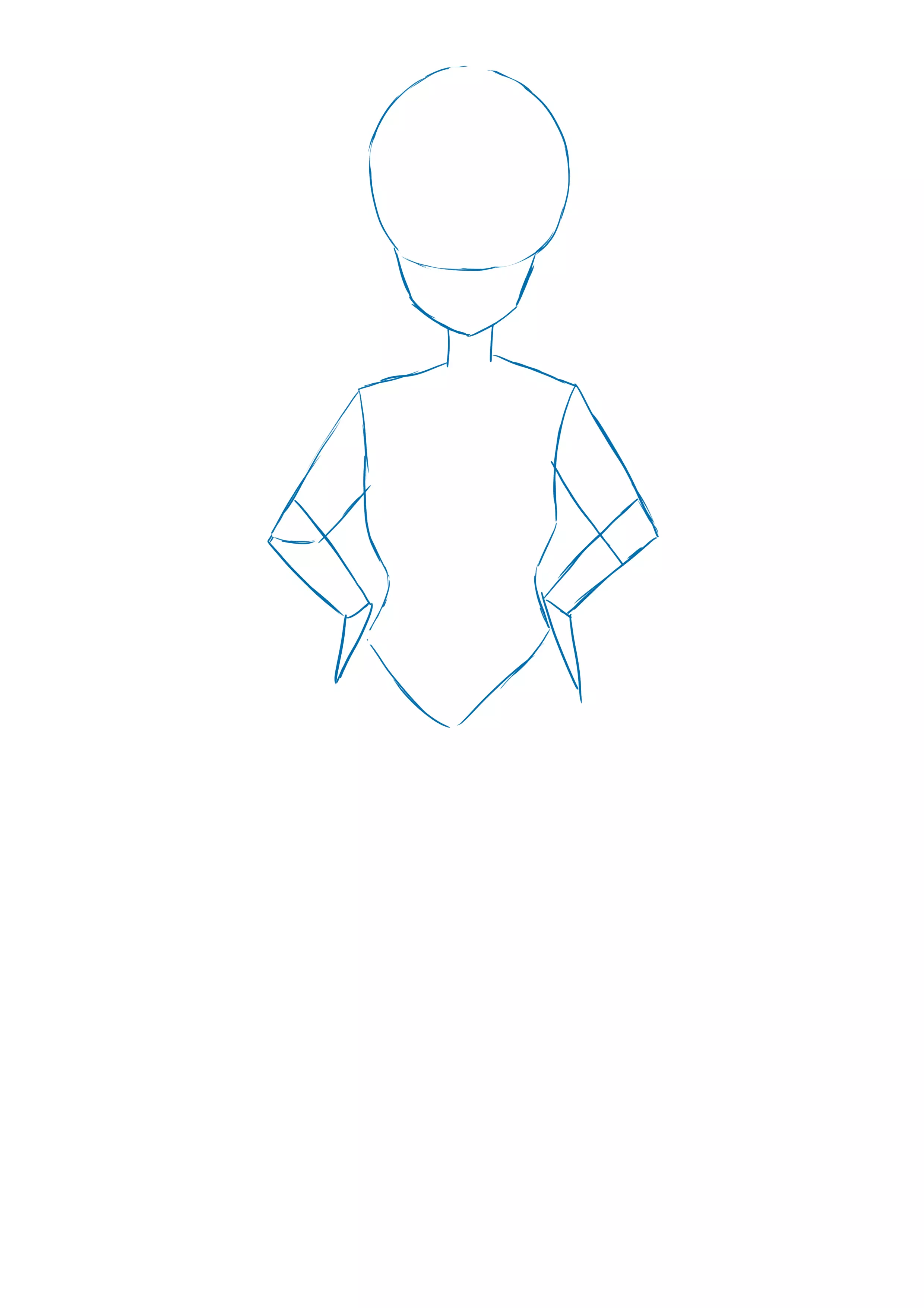 dibujo de los brazos de Bulma de Dragon Ball Z