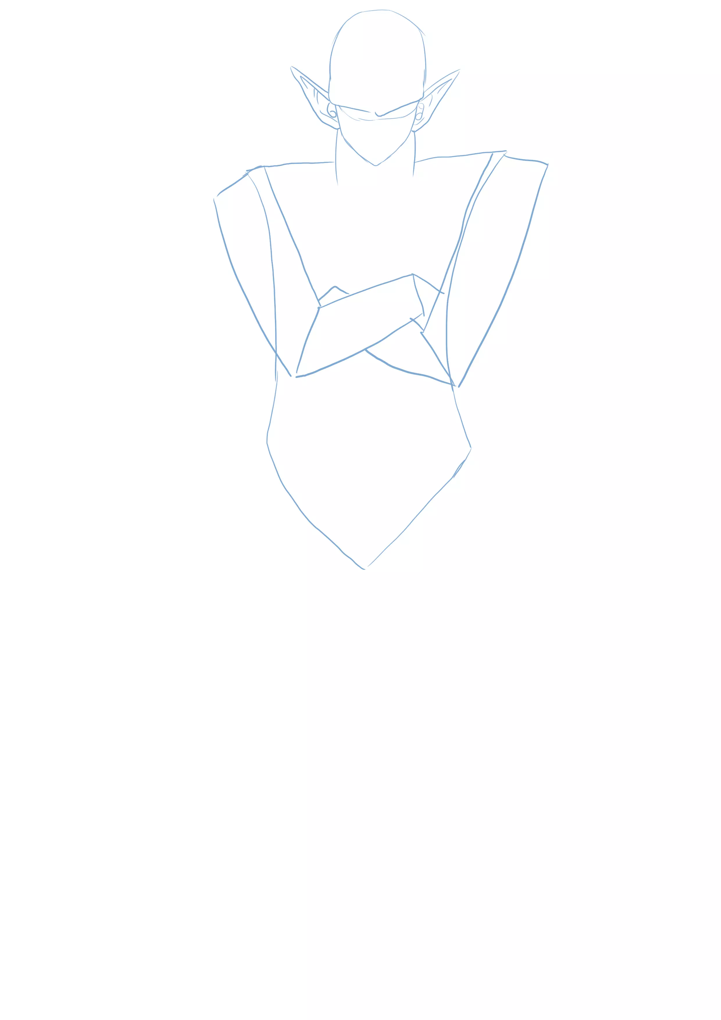 dibujo de los brazos de Piccolo Dragon Ball Z