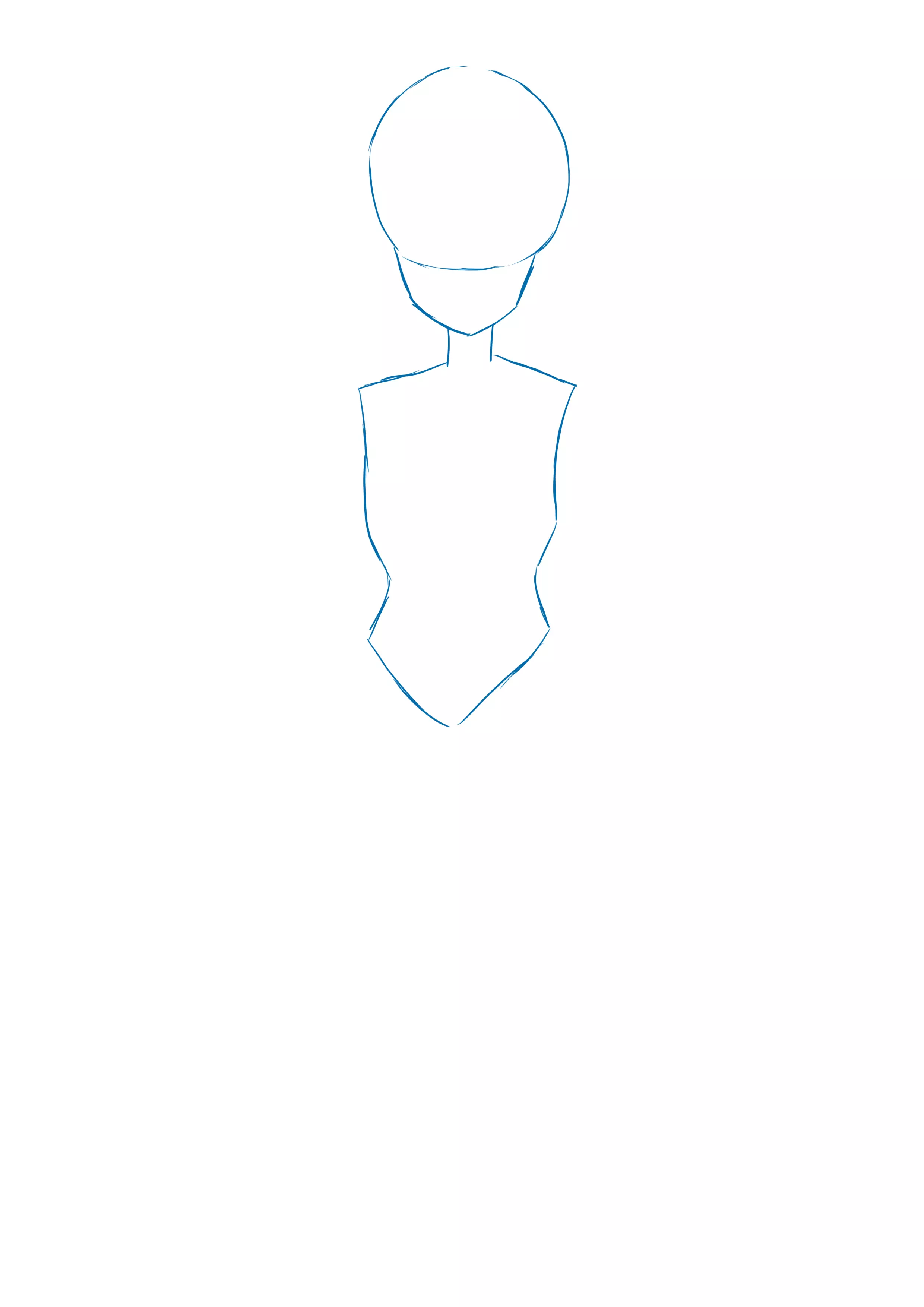 dibujo del busto de Bulma Dragon Ball Z