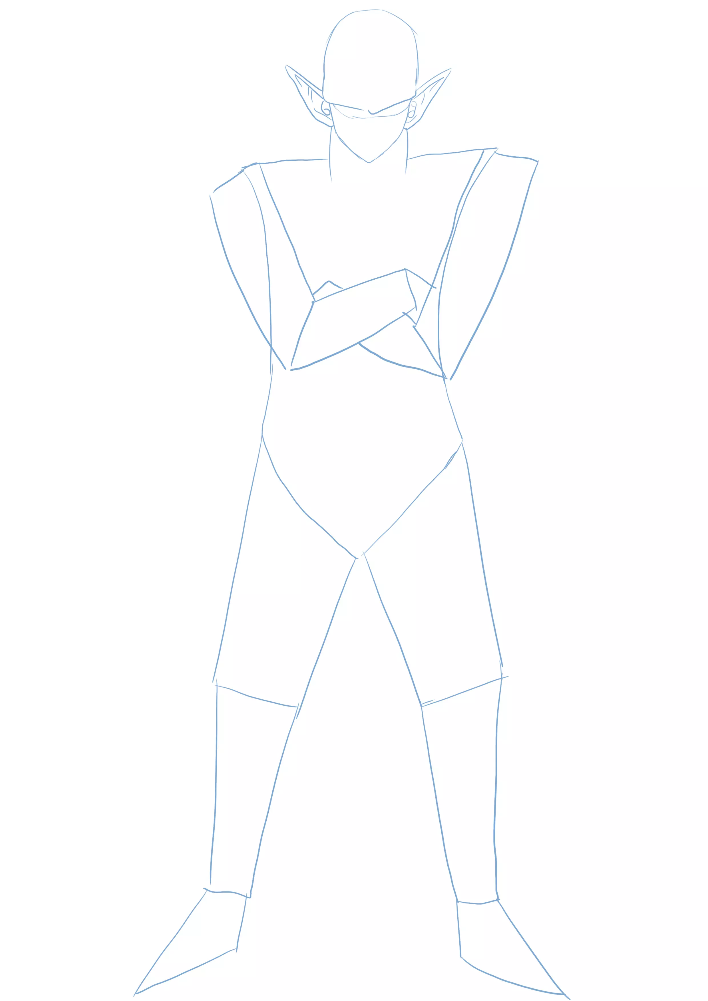 dibujo de las piernas de Piccolo Dragon Ball Z