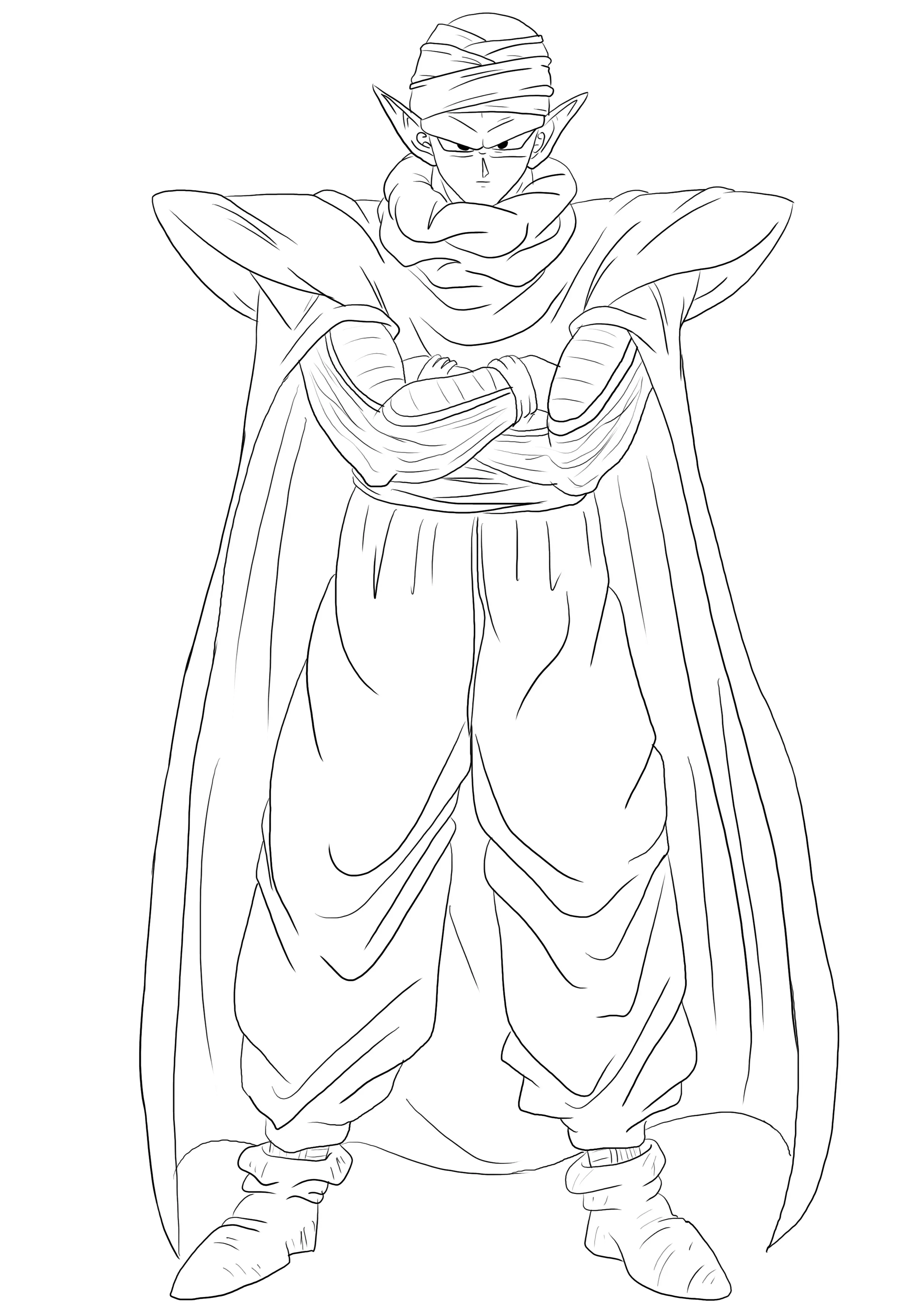 dibujo de piccolo dragon ball z