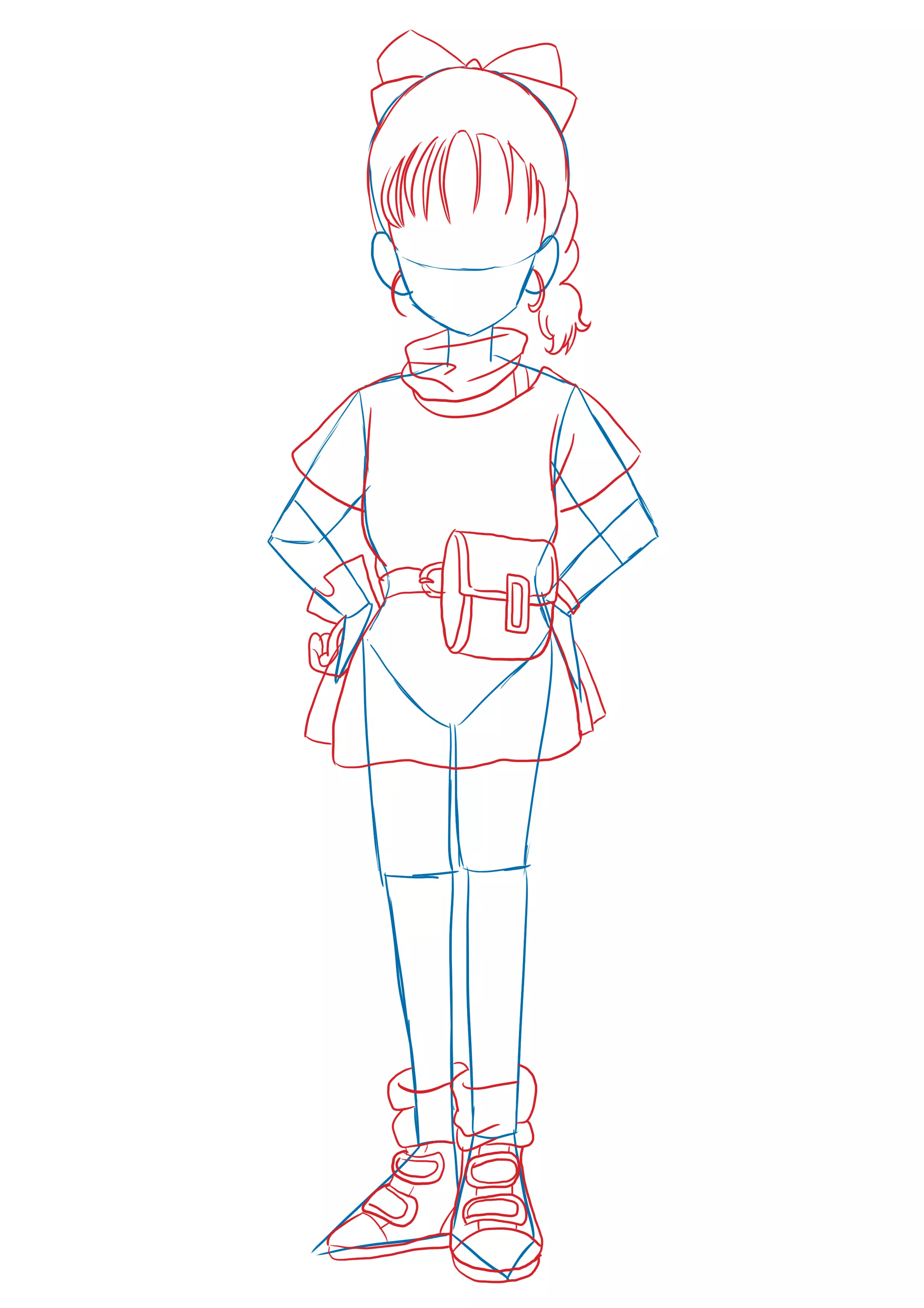 dessin des vêtements de bulma dragon ball z