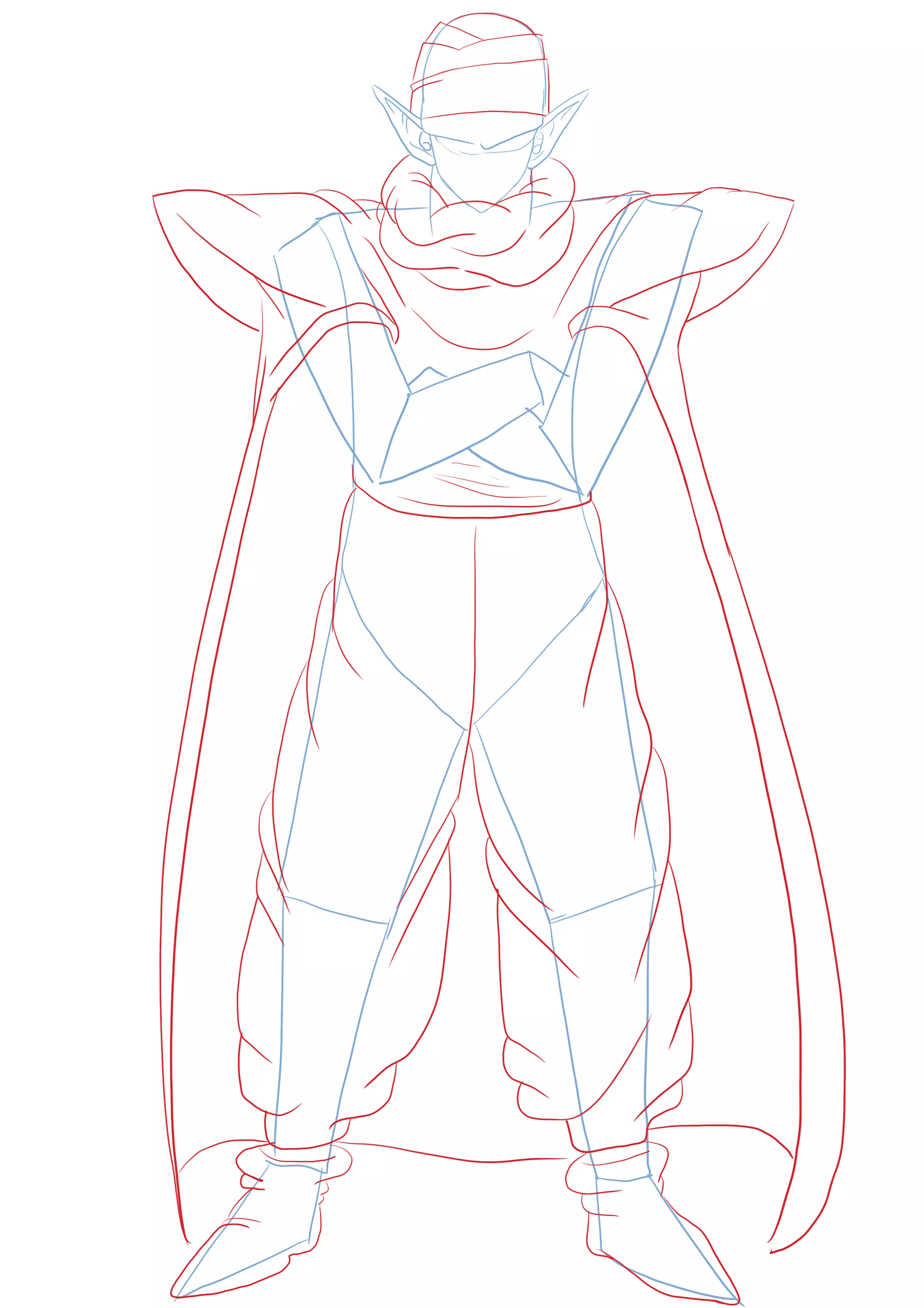 dibujo de la ropa de Piccolo de Dragon Ball Z