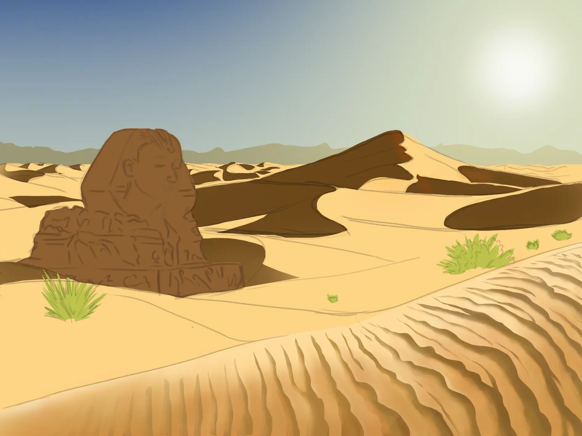 dessiner les dégradés d’un désert