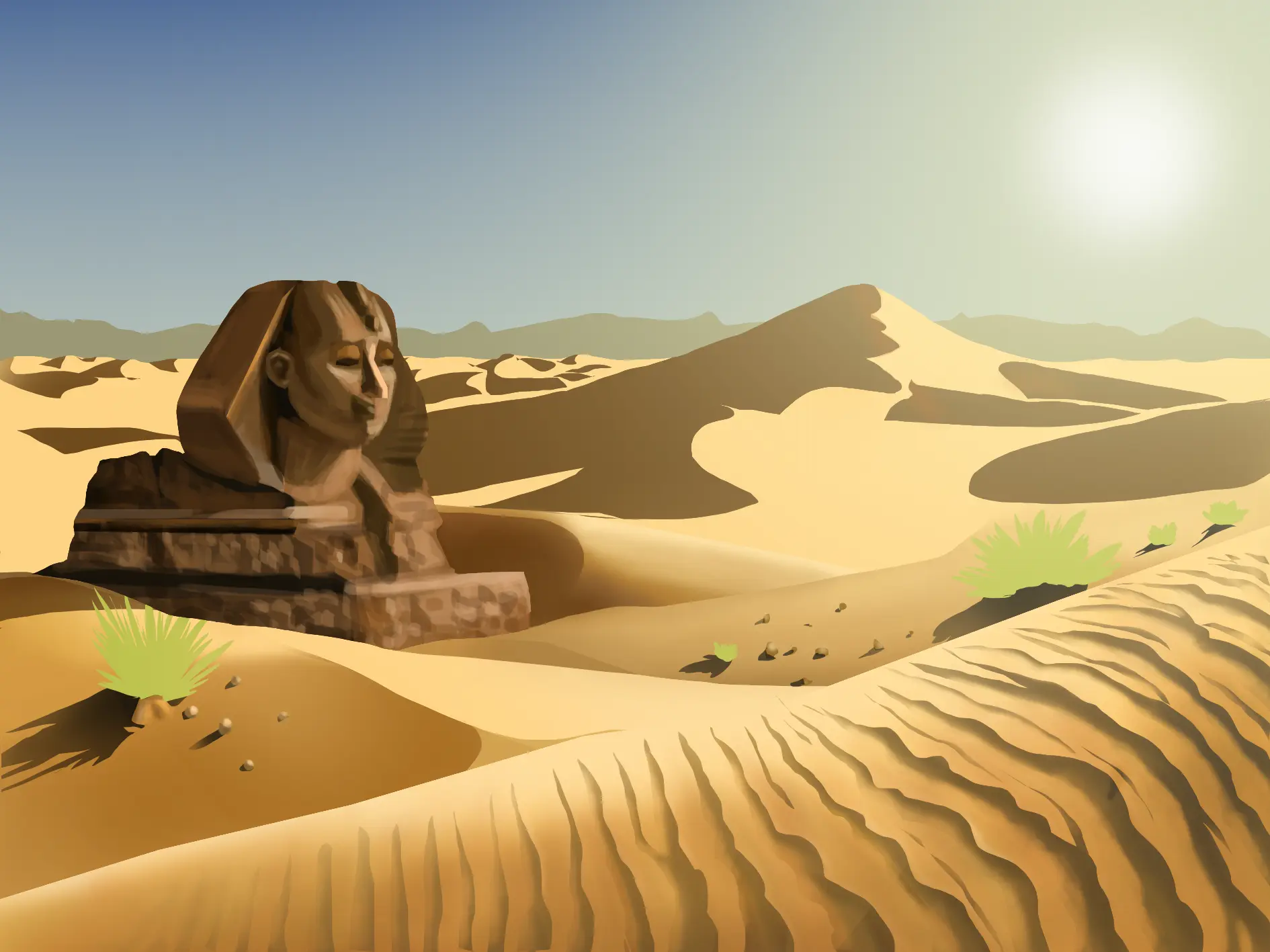 dessiner le sphinx d’un désert