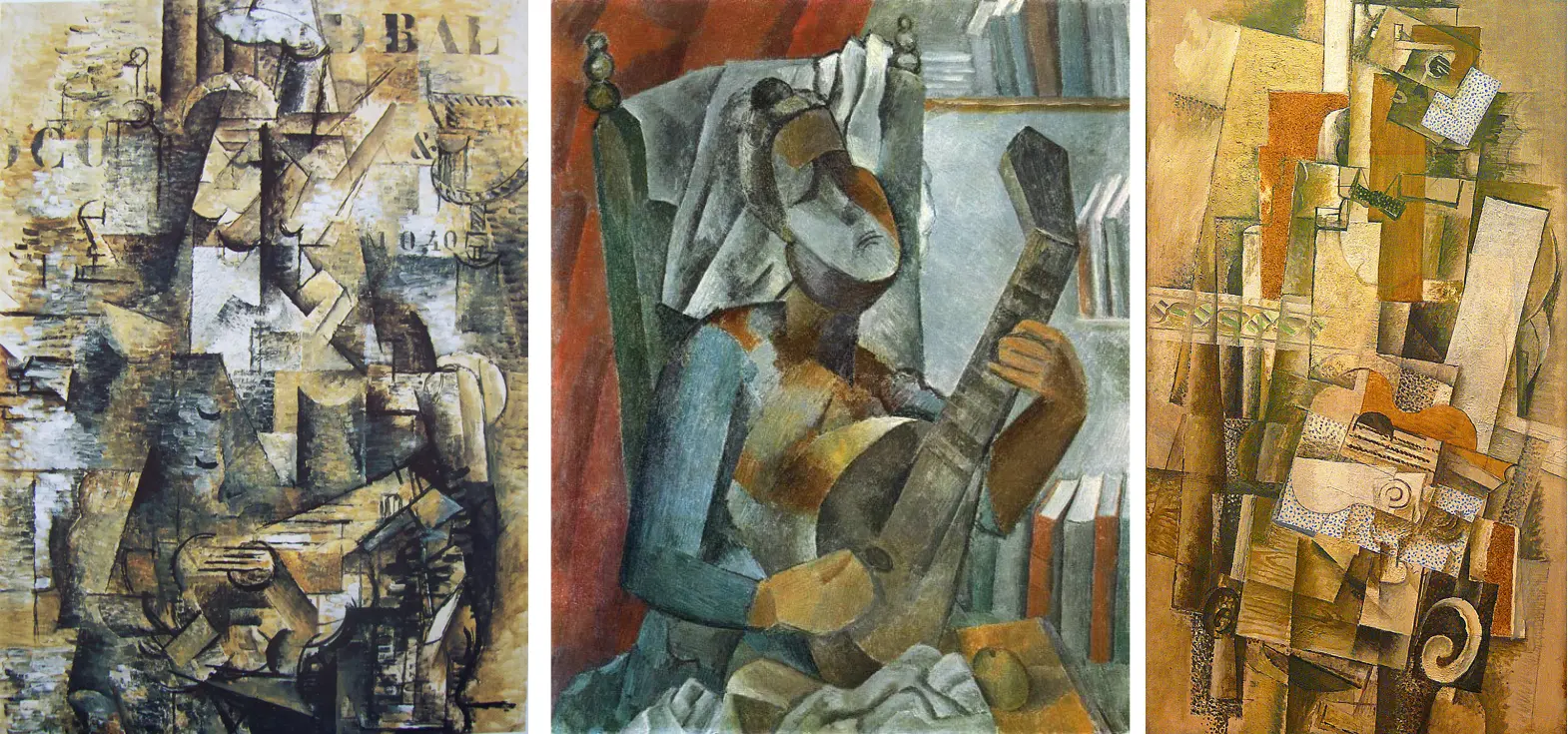 Beispiele für analytische kubistische Zeichnungen