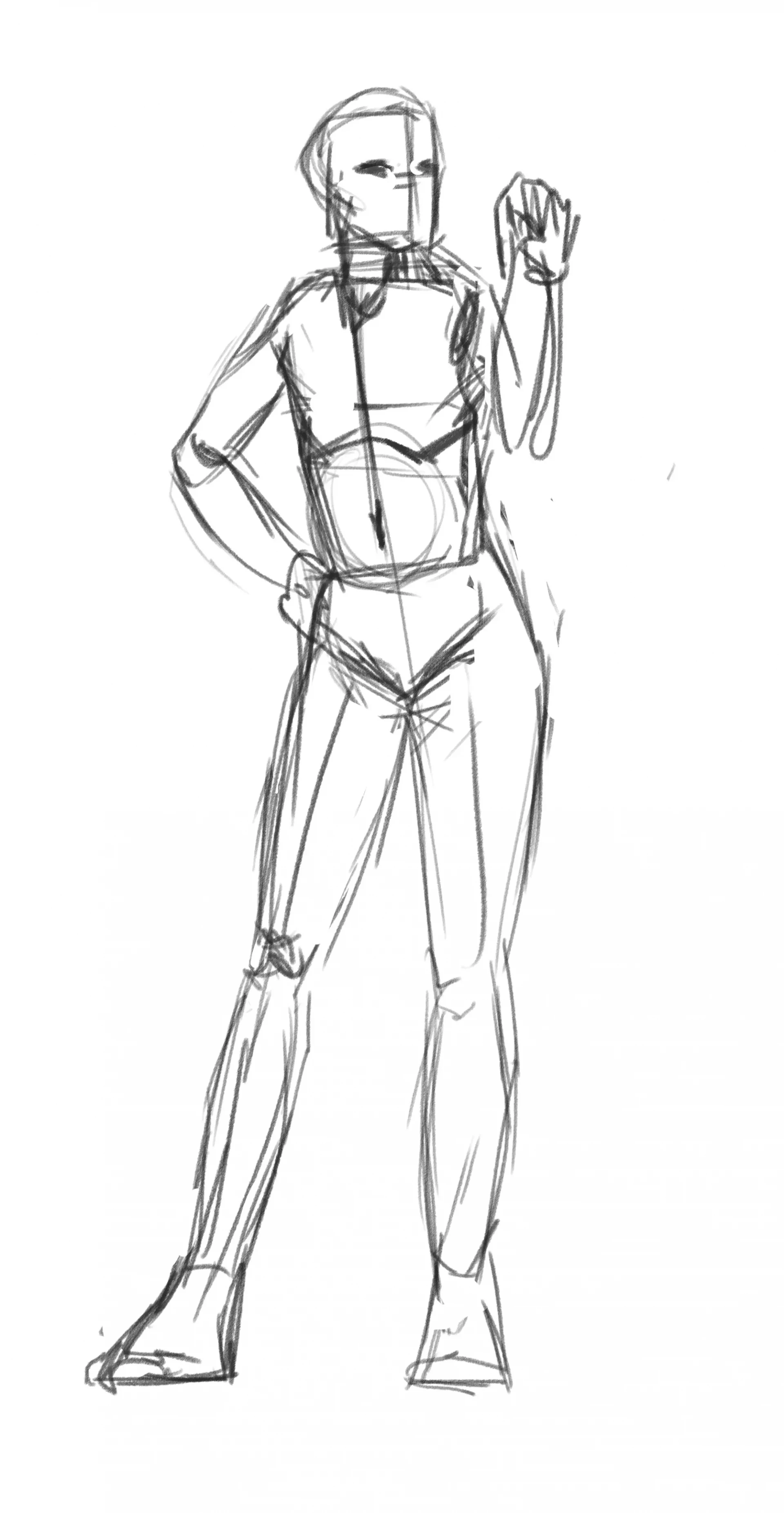 dessiner un personnage debout d’après imagination