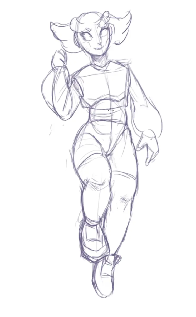 dessiner les vêtement d'un personnage d’après imagination 