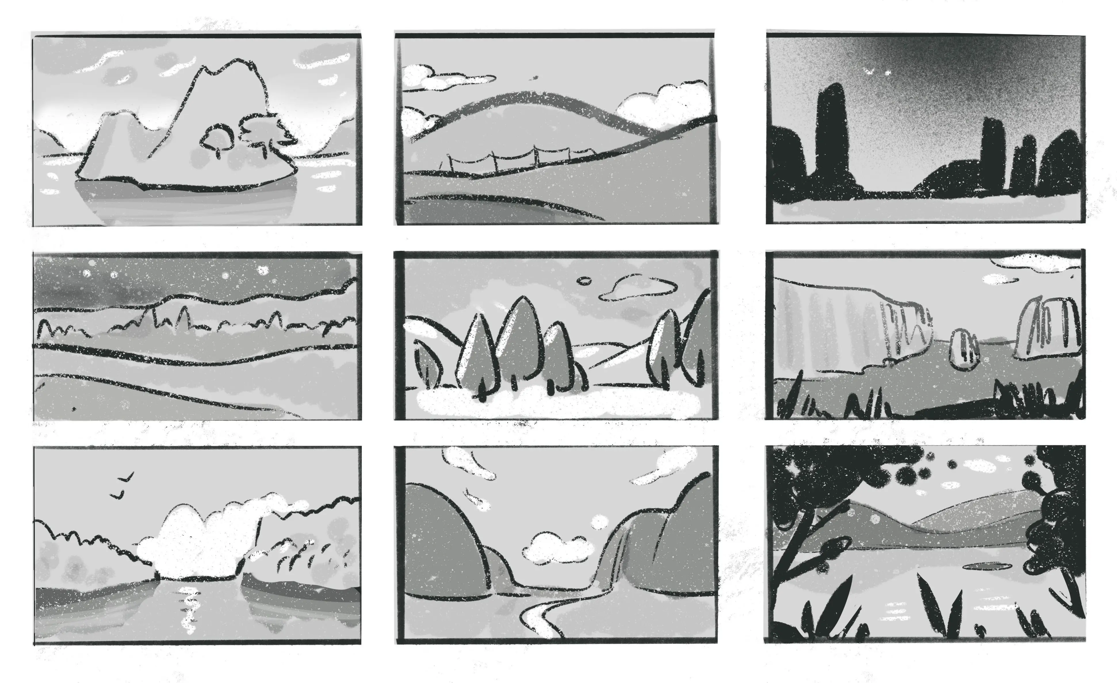 exemples de croquis de paysages