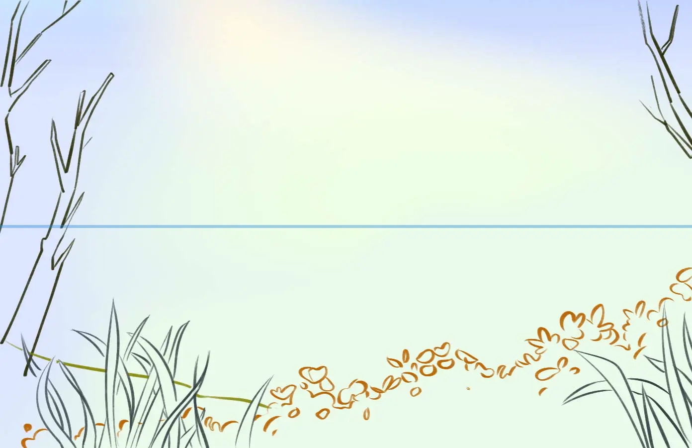 dessin des arbres d'un paysage