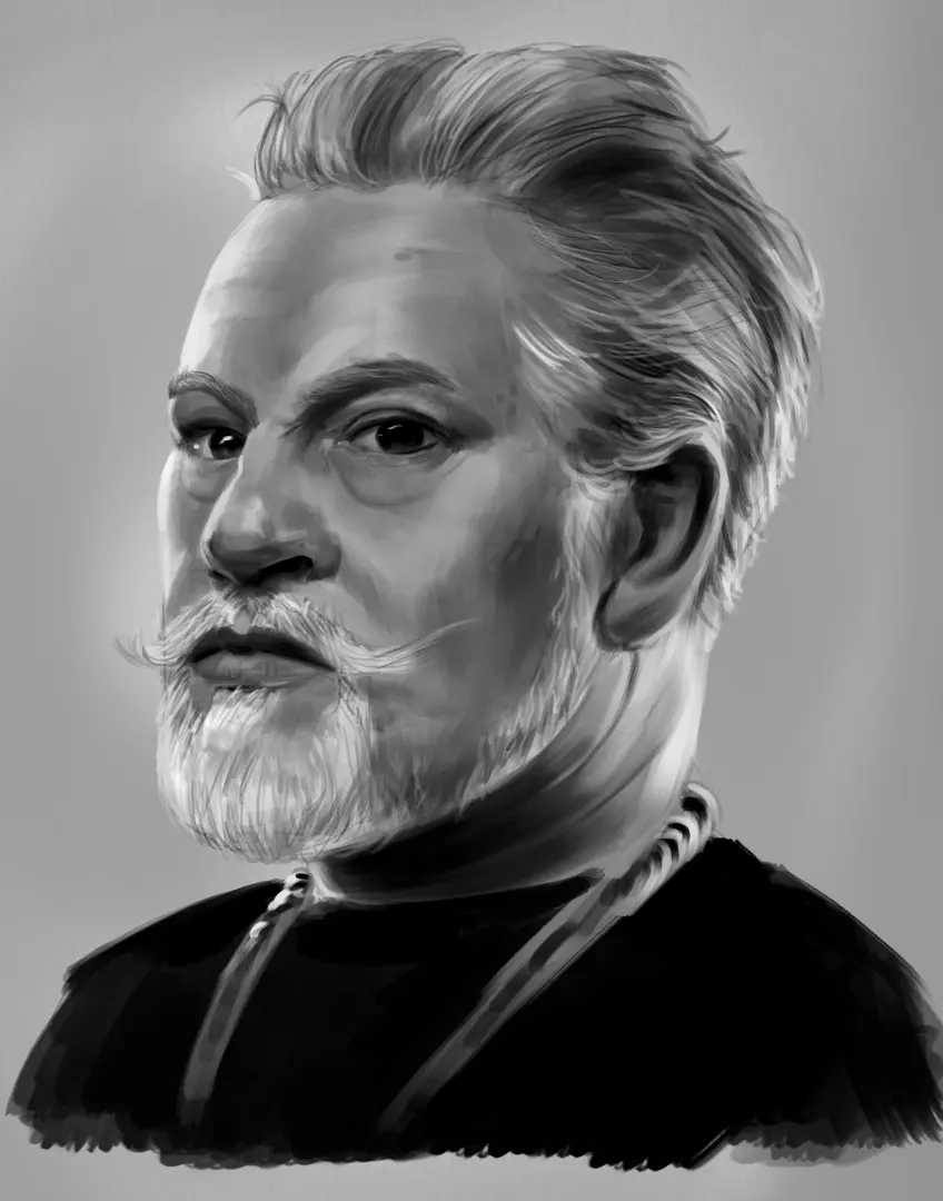 dessin d’un portrait d’homme