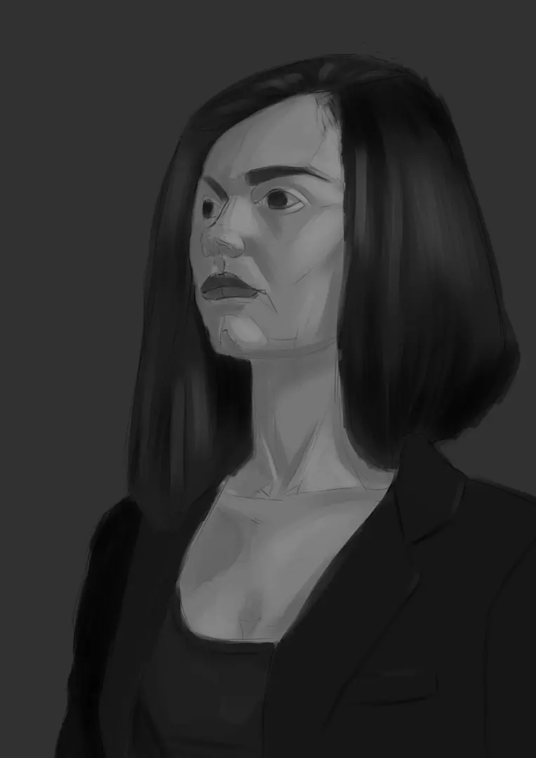 dessin des ombres d’un portrait réaliste