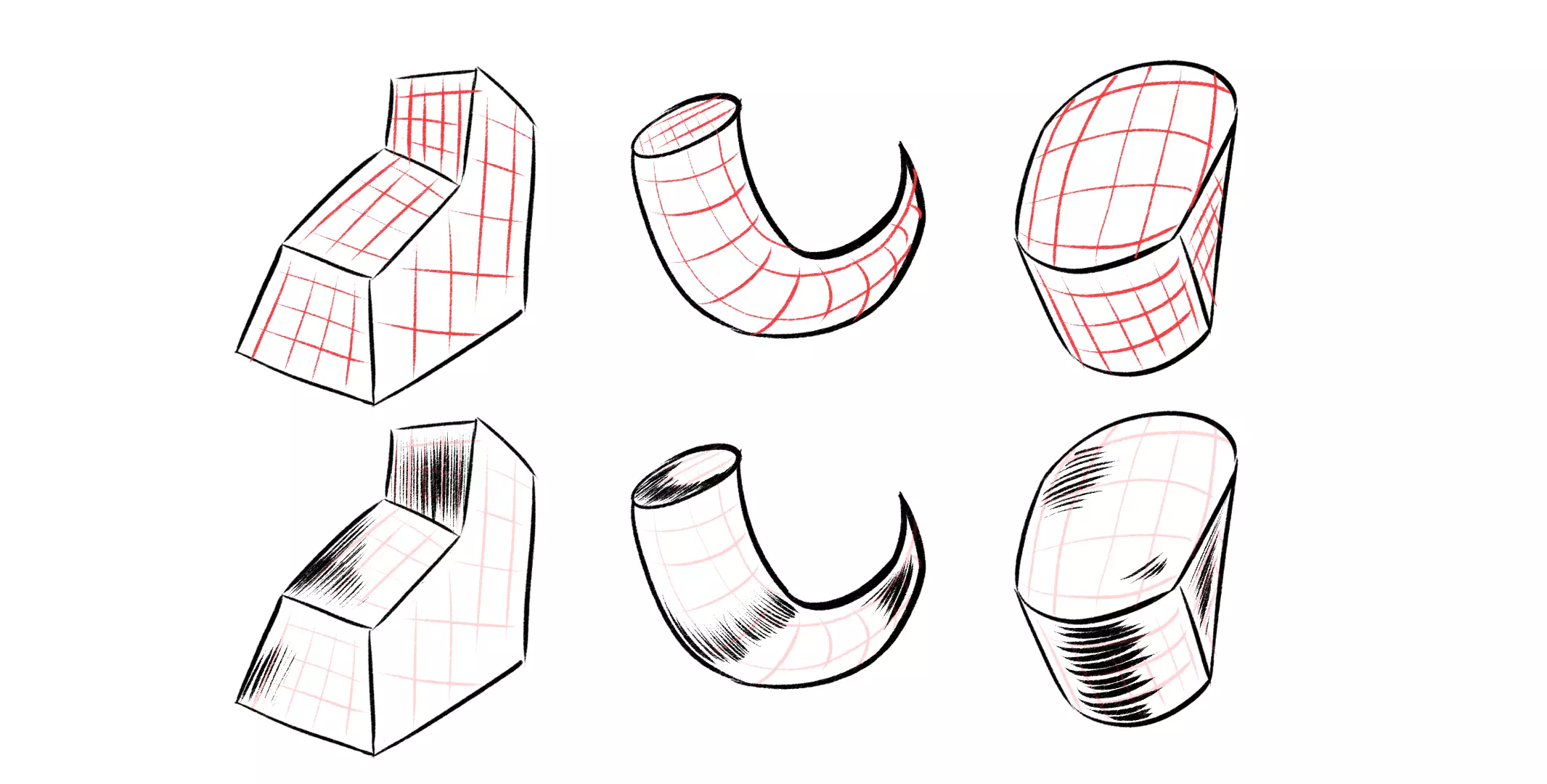 le quadrillage d’un dessin au trait