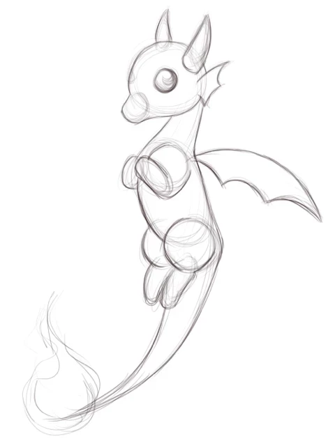 Dessin facile d'un dragon 4