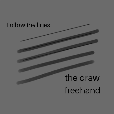 illustration of exercises for drawing on a tablet