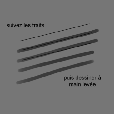 illustration d’exercices pour dessiner sur tablette