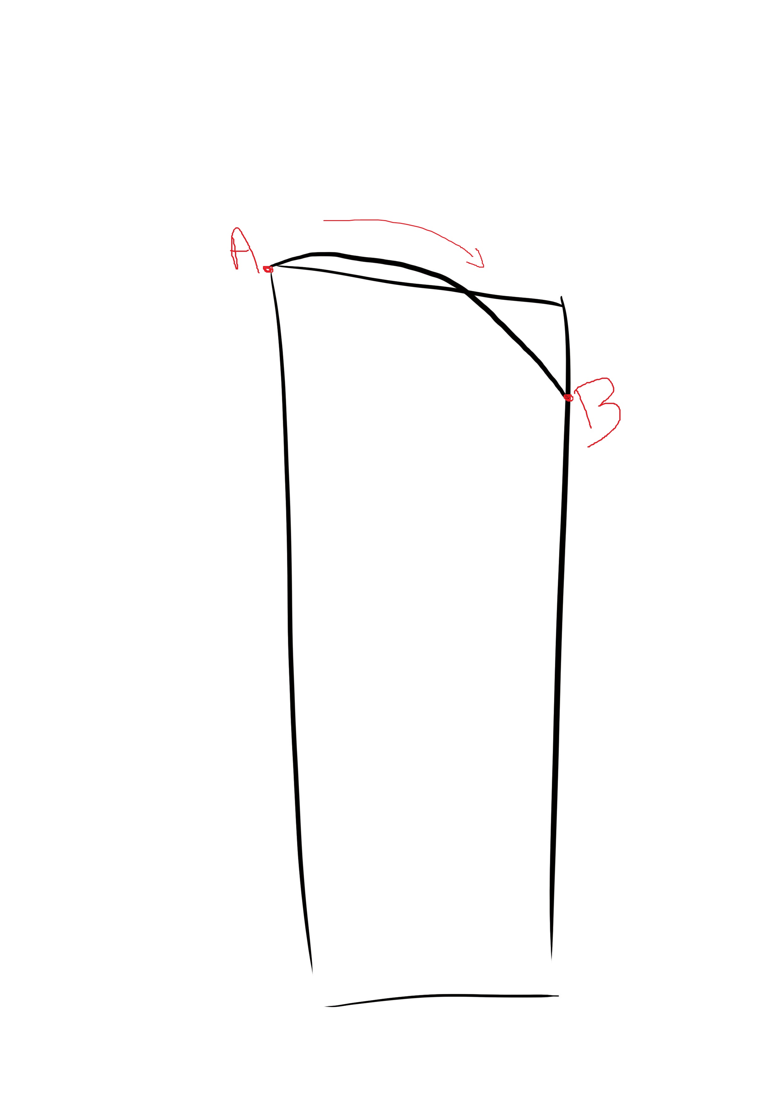 dessin difficile : pied étape 2