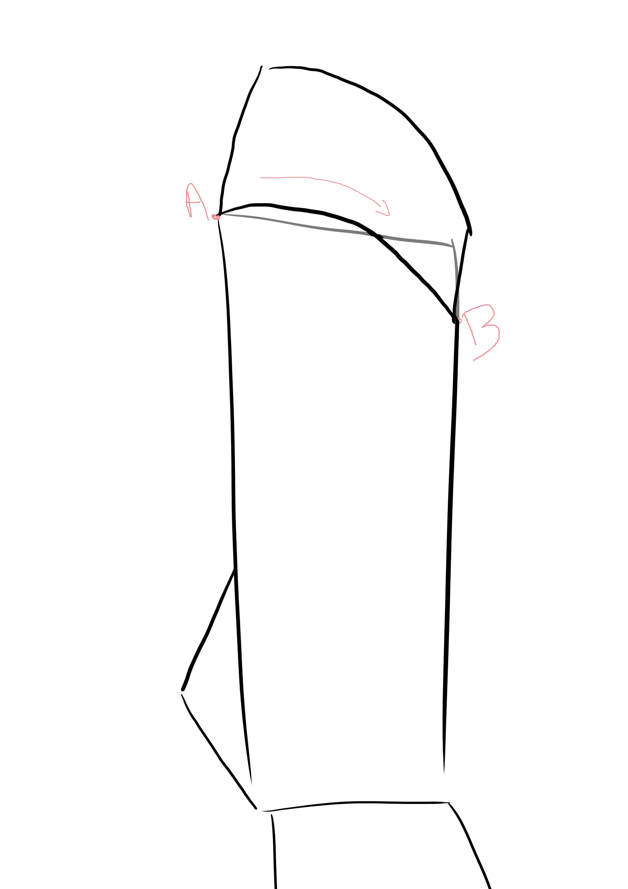 dessin difficile : pied étape 3