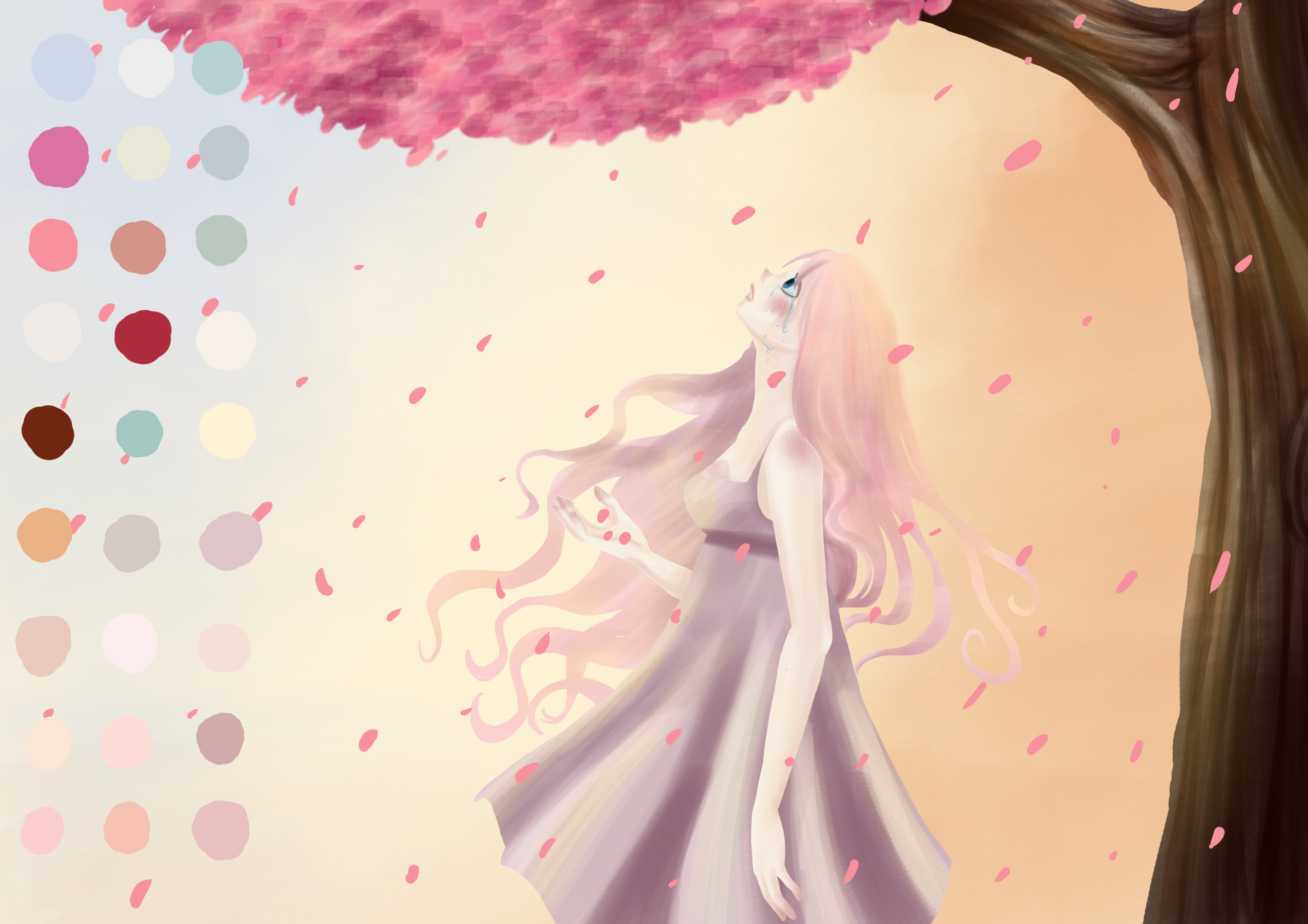 dessiner les larmes du personnage