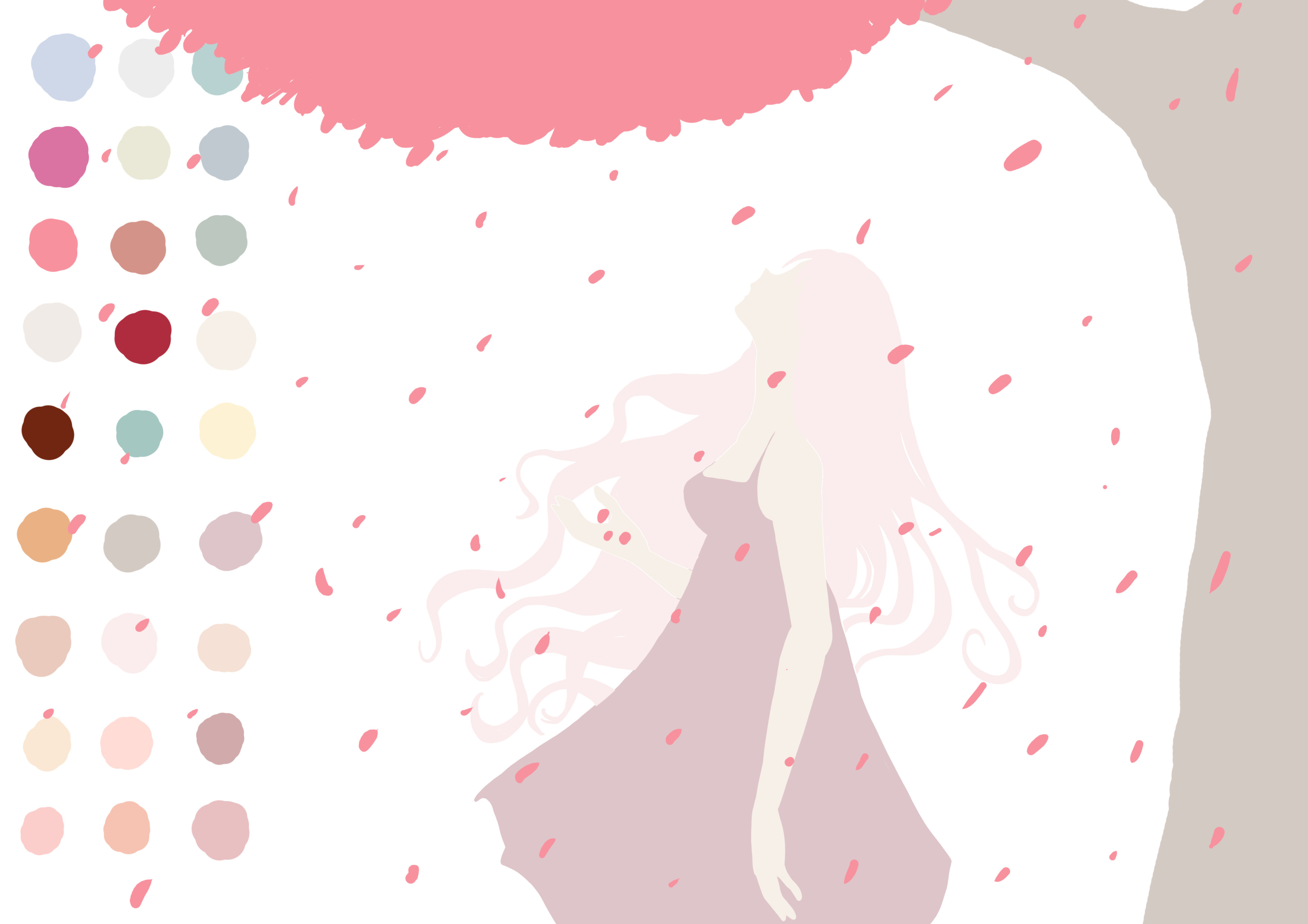 applying the medium color shades to the sad drawing 2