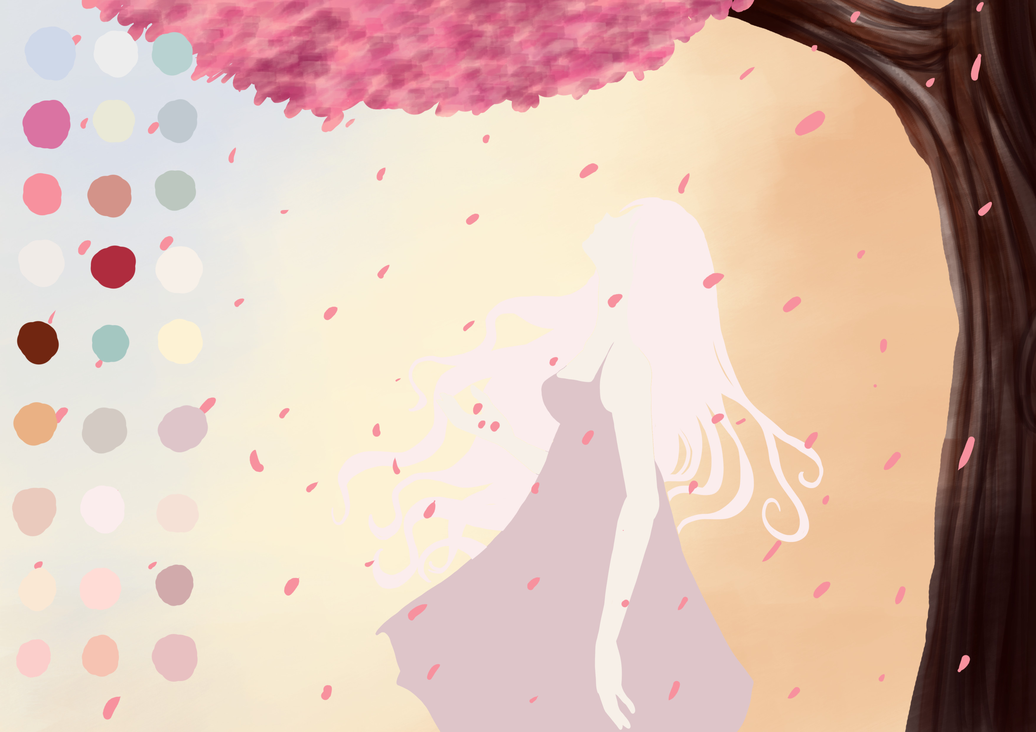 appliquer les teintes de couleur dégradées au dessin de fille triste 2