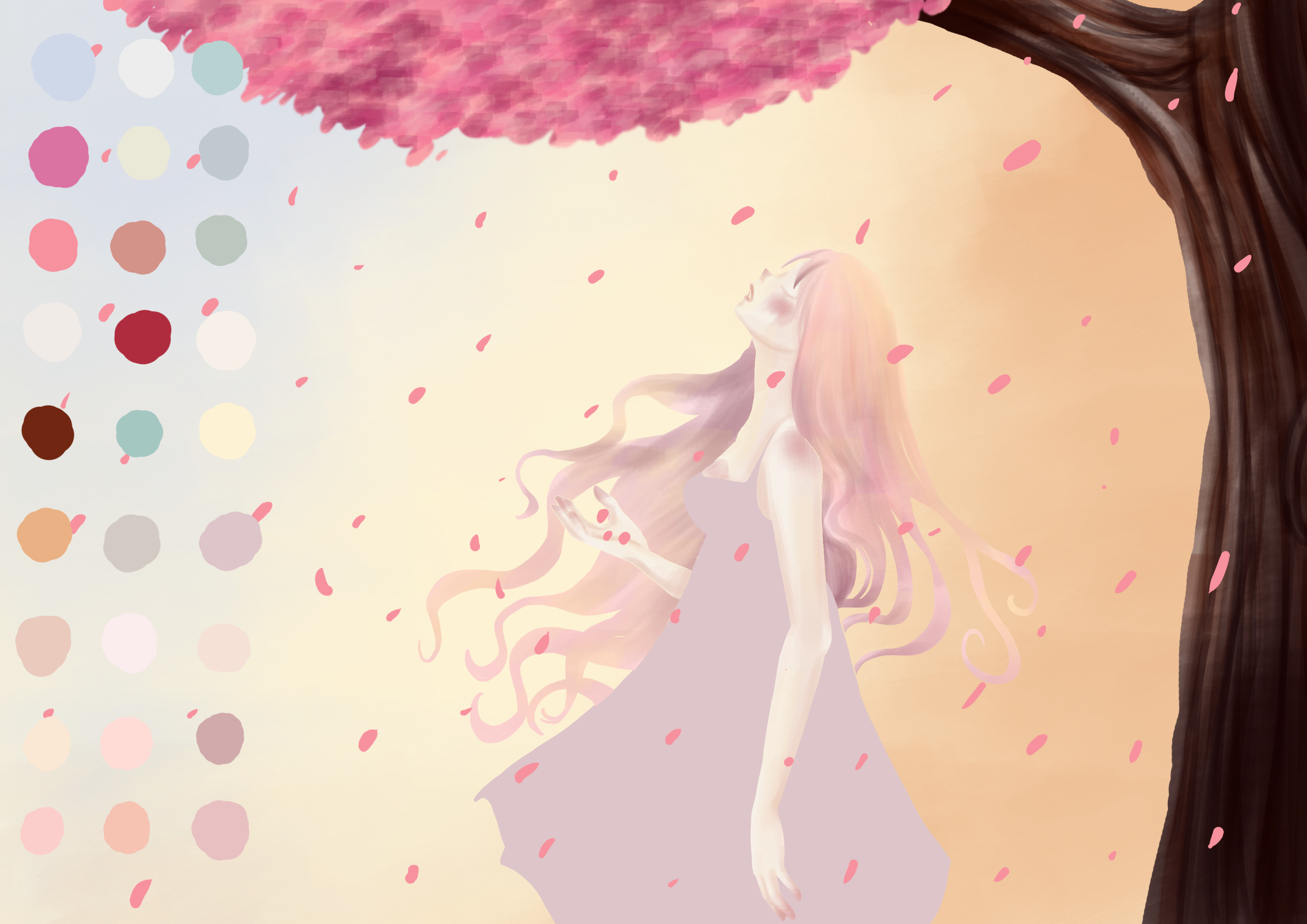 appliquer les teintes de jaune au dessin triste