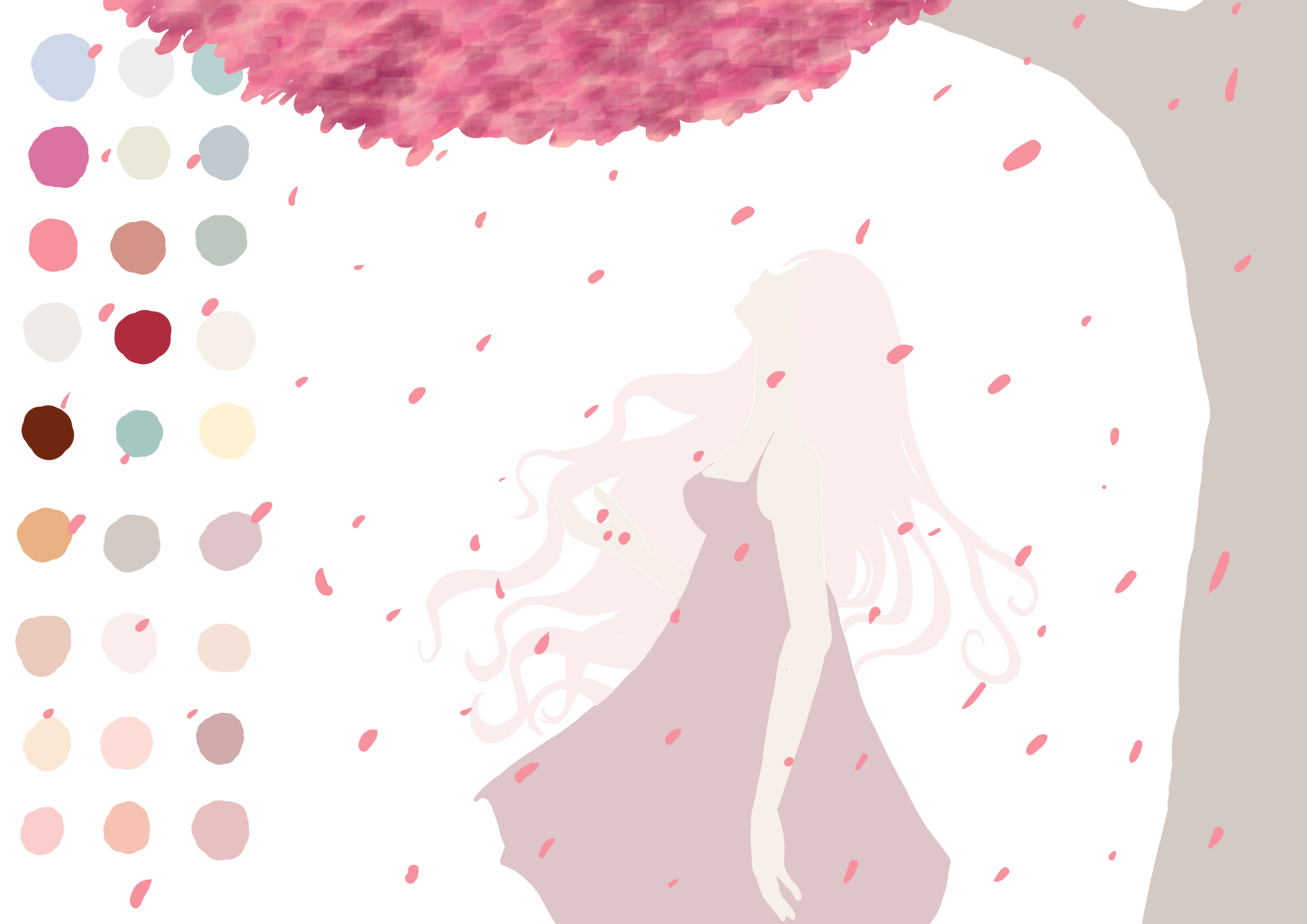 appliquer les teintes de couleur sombres au dessin triste