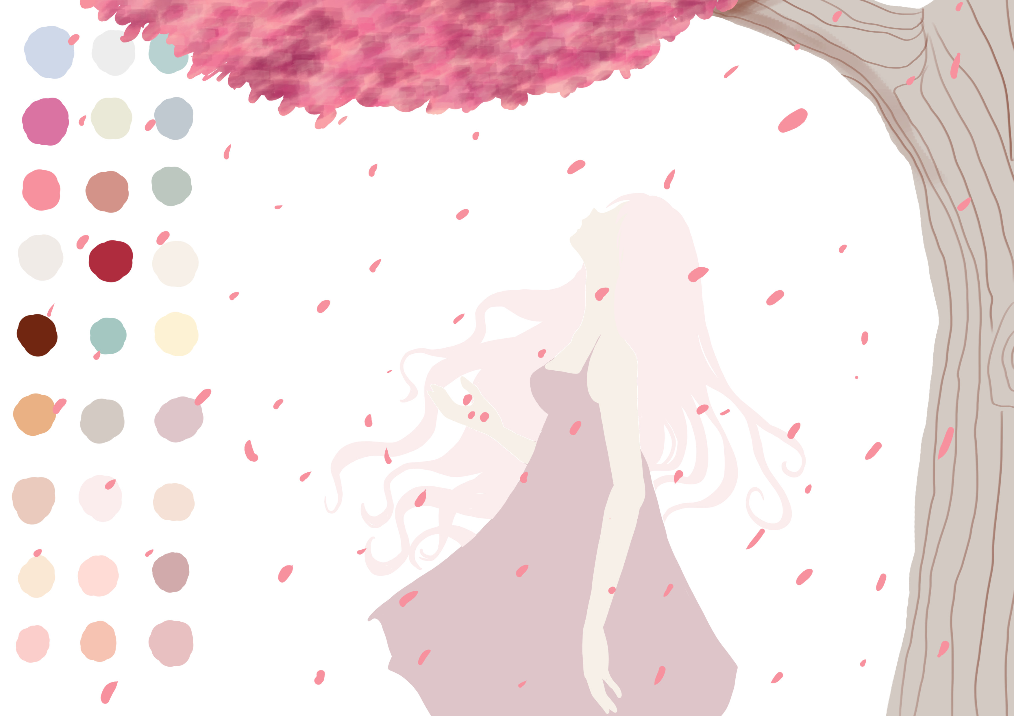 appliquer les teintes de couleur sombres au dessin triste 3