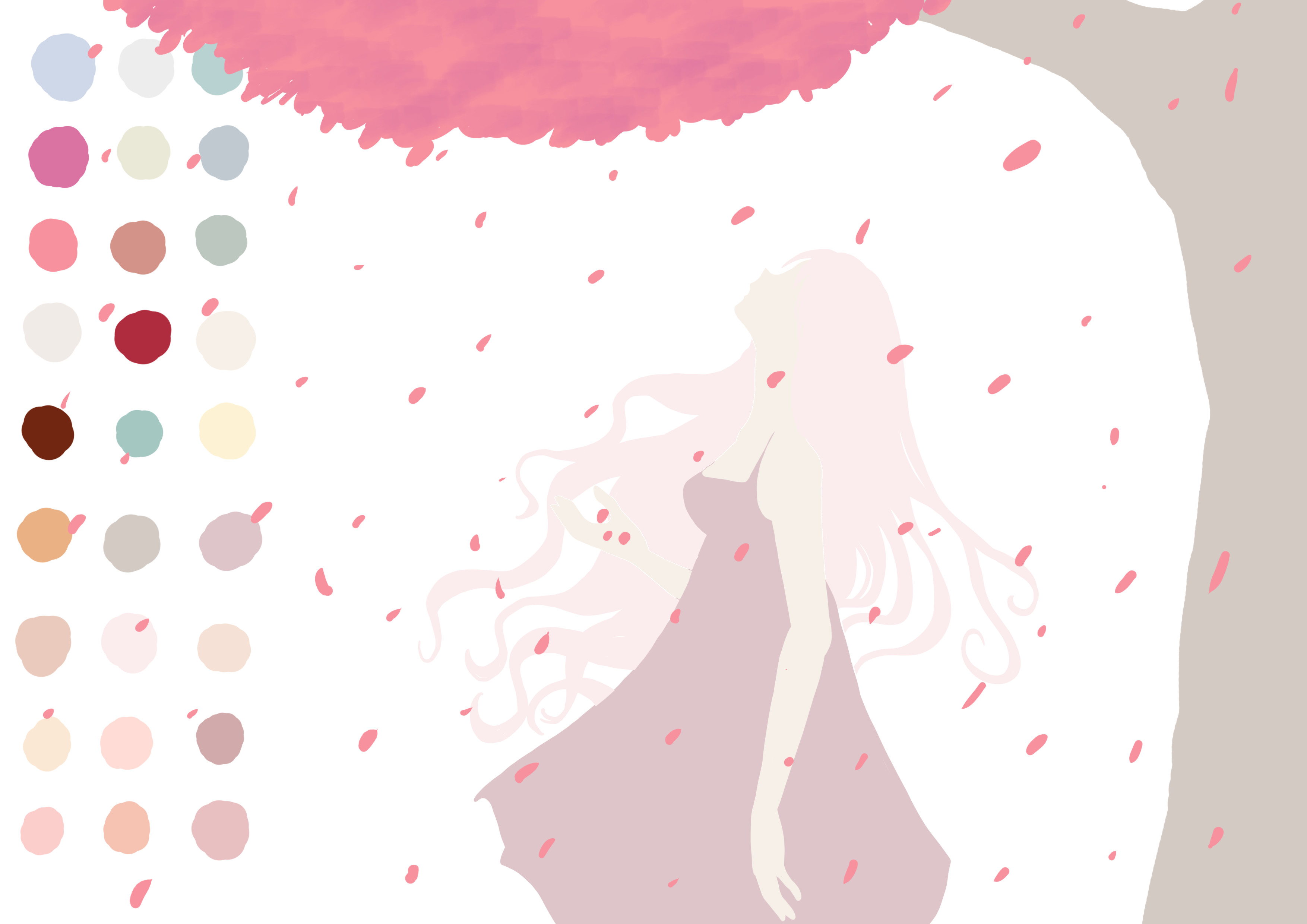 appliquer les teintes de couleur sombres au dessin triste