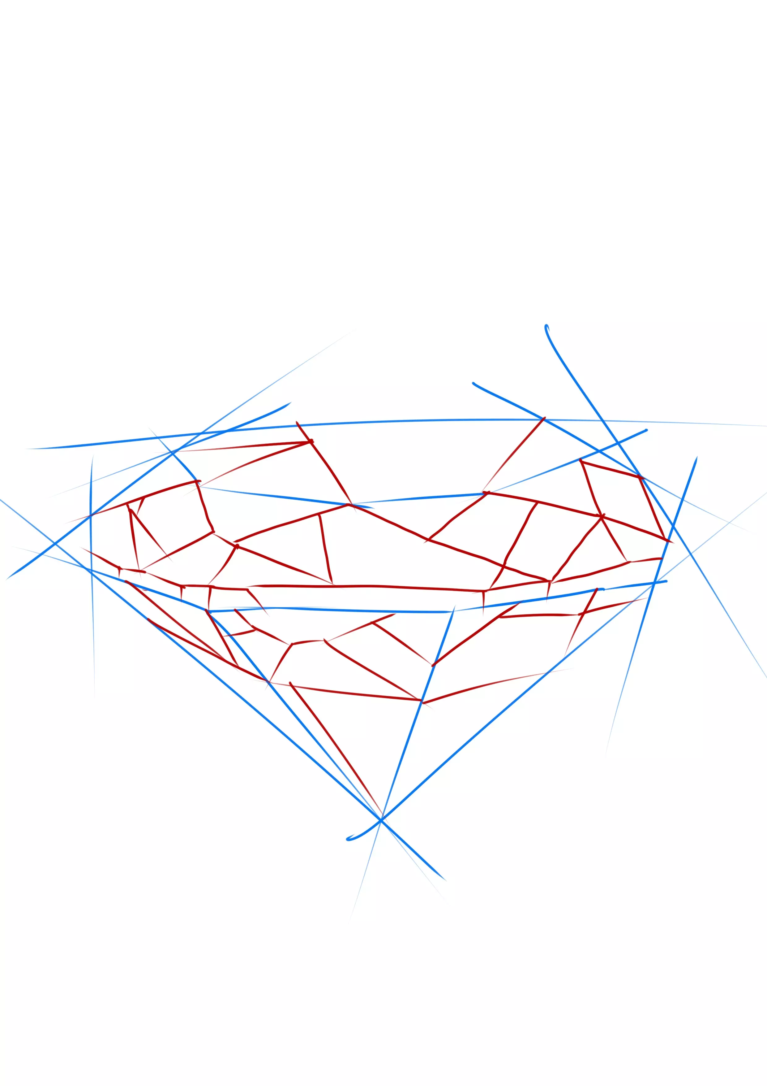 dessin des différentes faces du diamant
