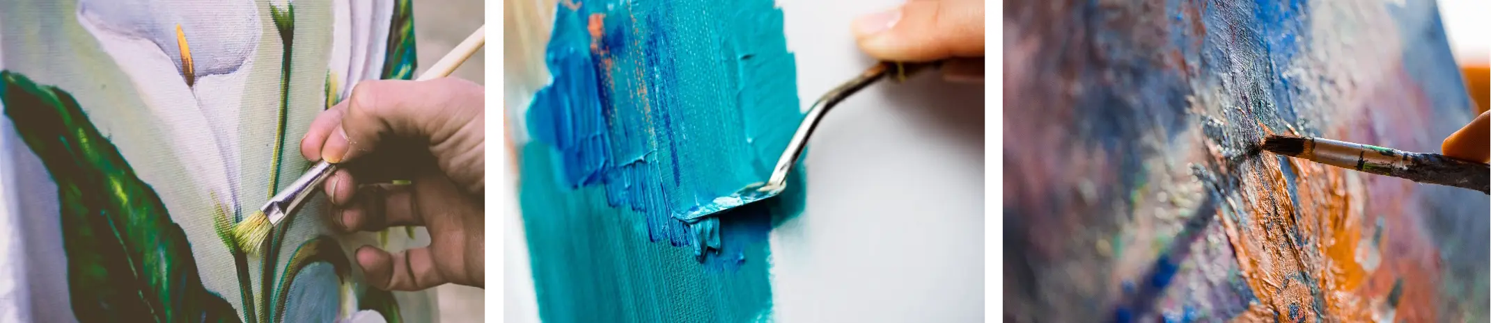 la différence de processus entre l’acrylique et l’huile