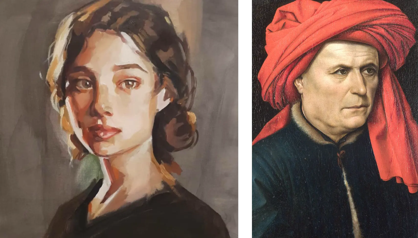 la différence de rendu entre l’acrylique et l’huile