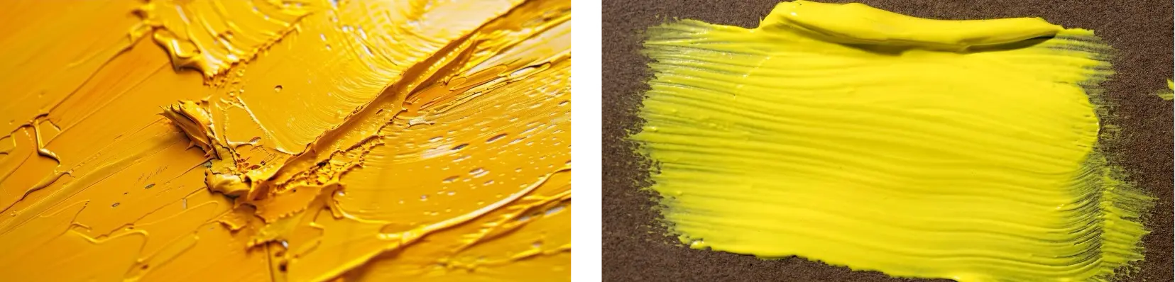 la différence de texture entre l’acrylique et l’huile